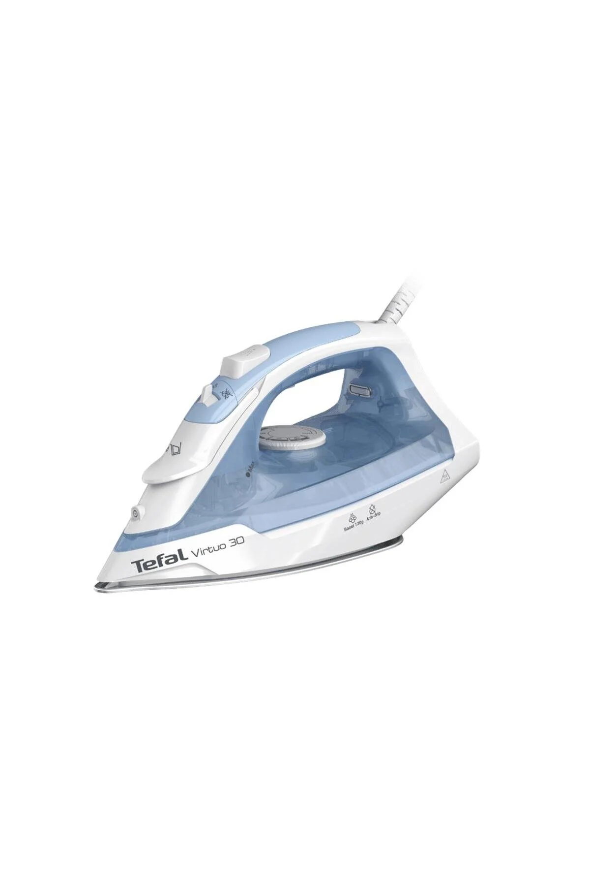 اتو بخار FV2C40 VIRTUO 2000 وات با 27 گرم مداوم و 120 شوک اورجینال TEFAL