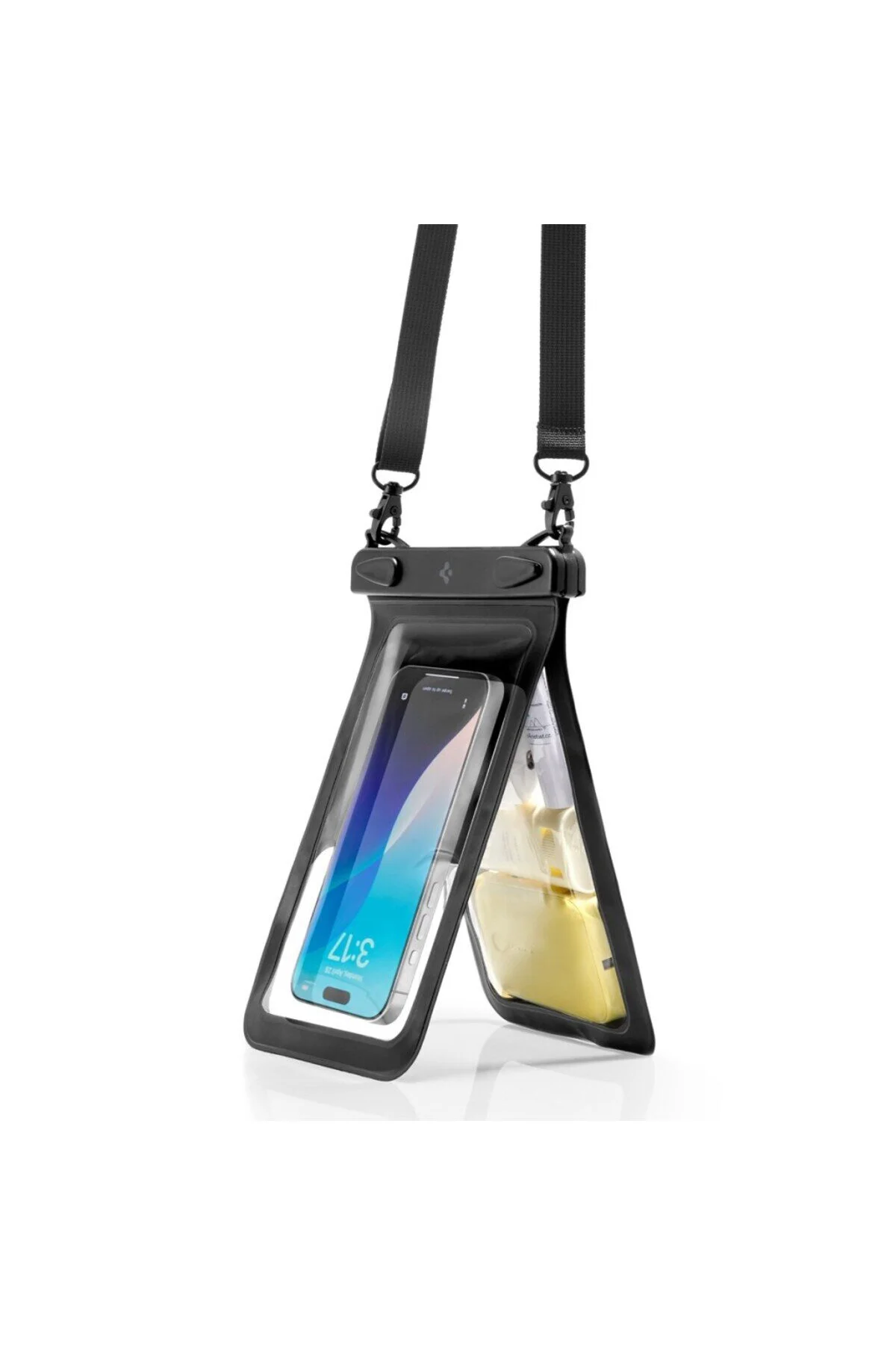 کاور و قاب دو محفظه ضد آب مشکی IPX8 دارای گواهی AQUA SHIELD Spigen