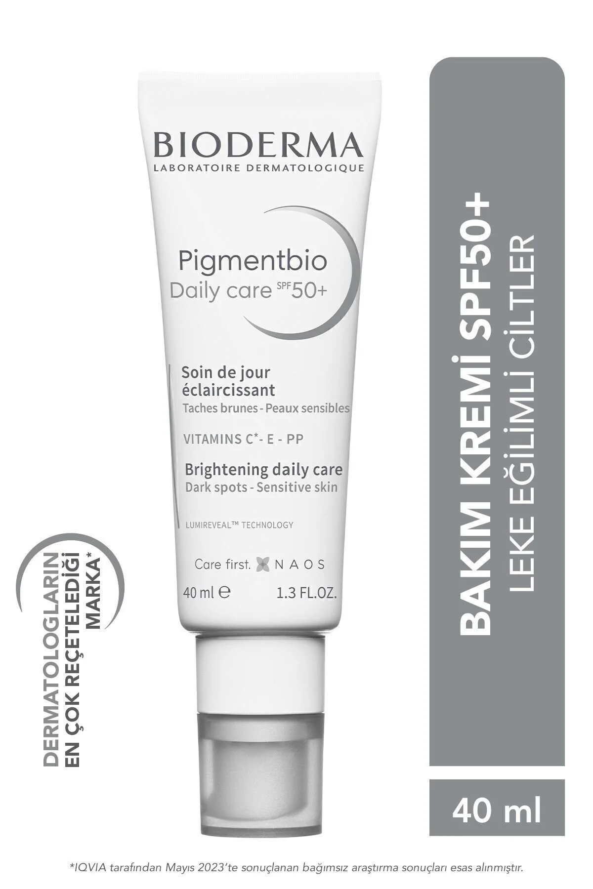 Bioderma ضد لکه روزانه Pigmentbio SPF50 با ویتامین C و E کرم ضد آفتاب 40 میلی لیتر