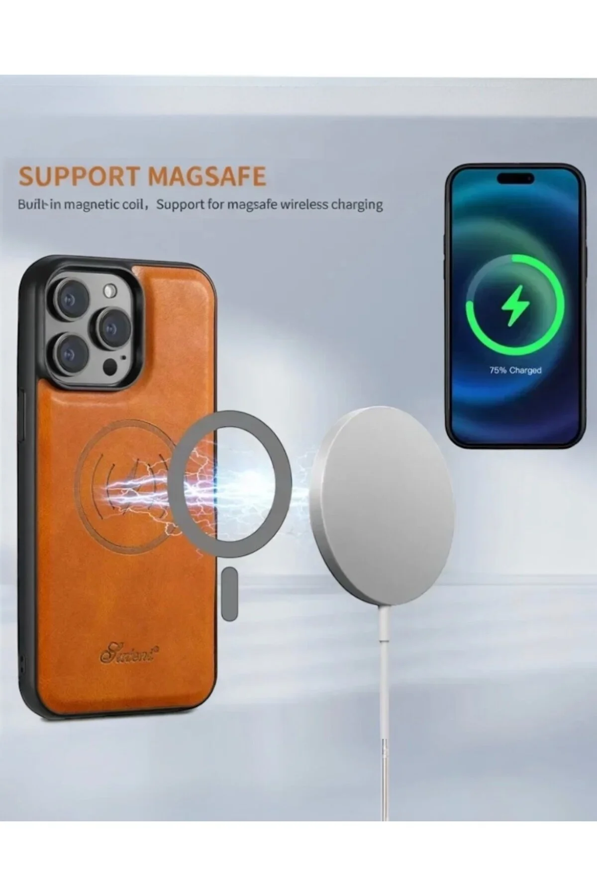 کاور و قاب کیف هدایایی با لنز سازگار آیفون 16 MAGSAFE KILIF HOUSE