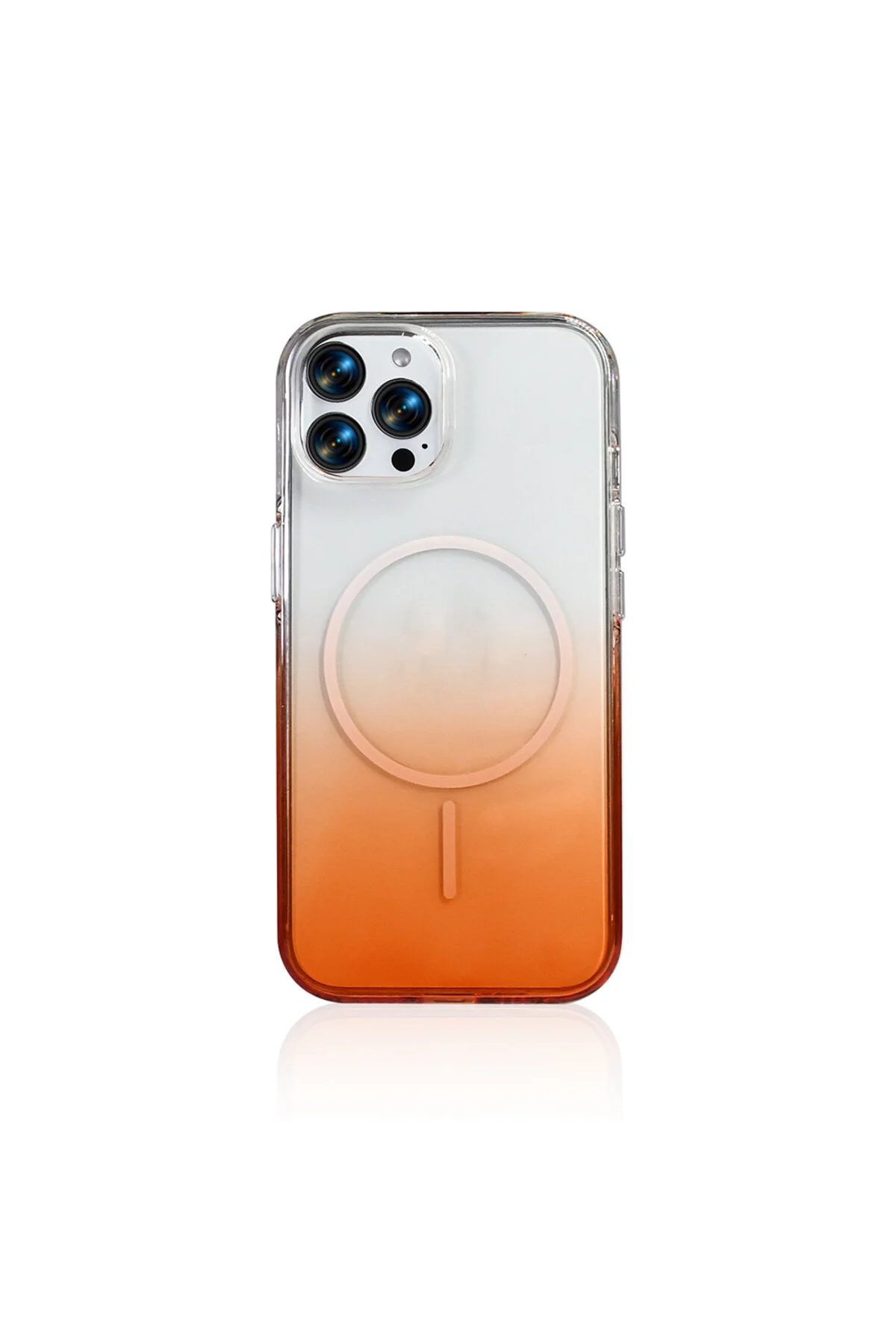 کاور و قاب سیلیکونی سپتیک زور آیفون 16 پرو مکس با قابلیت شارژ M SAFE نارنجی Alan Tech