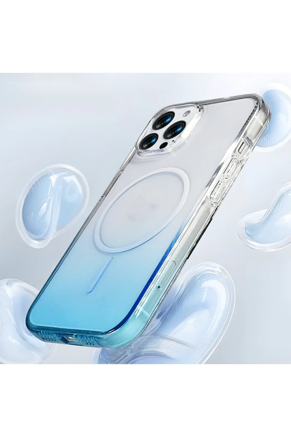 کاور و قاب سیلیکونی سپتیک زور آیفون 16 پرو مکس با قابلیت شارژ M SAFE نارنجی Alan Tech