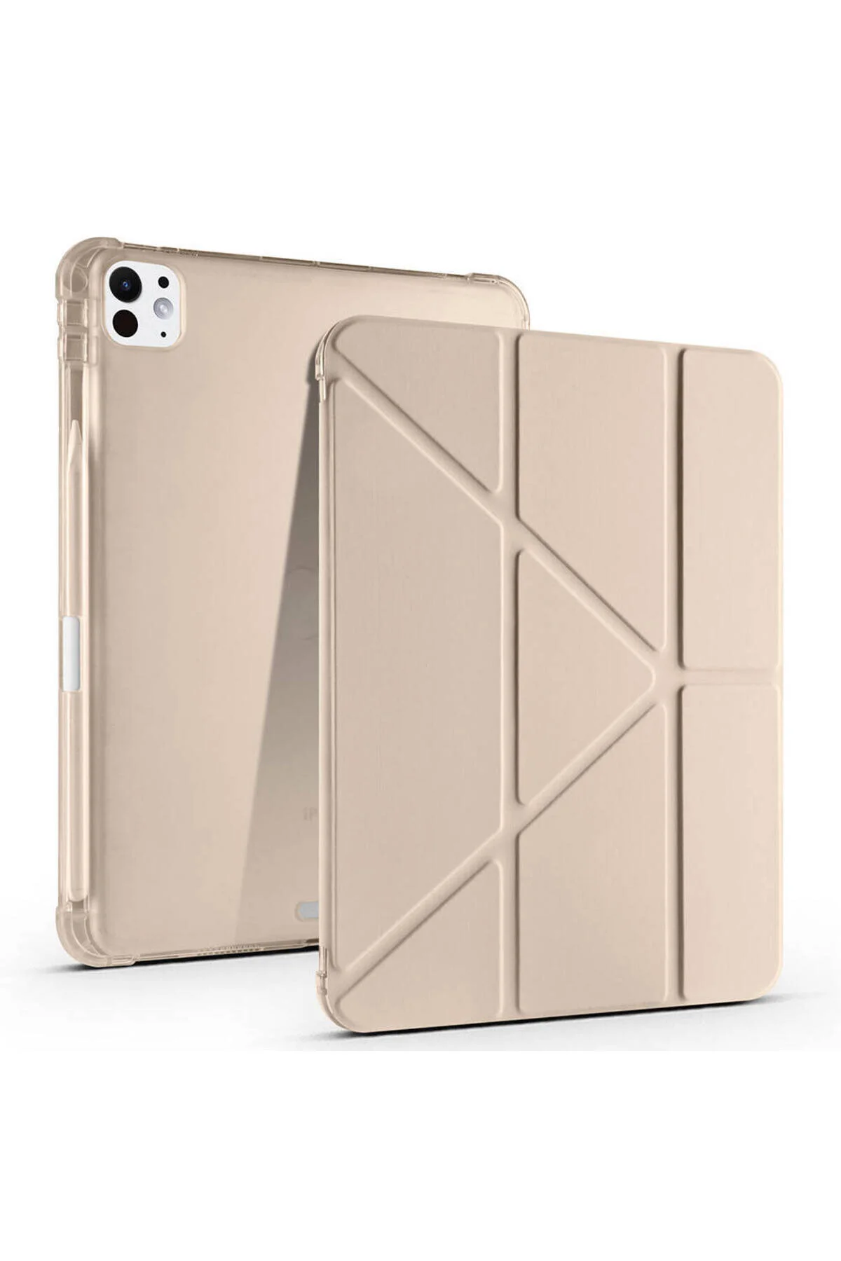 کاور تبلت قاب IPAD PRO 11 M5 با محفظه قلم و پایه طلایی Ardemix