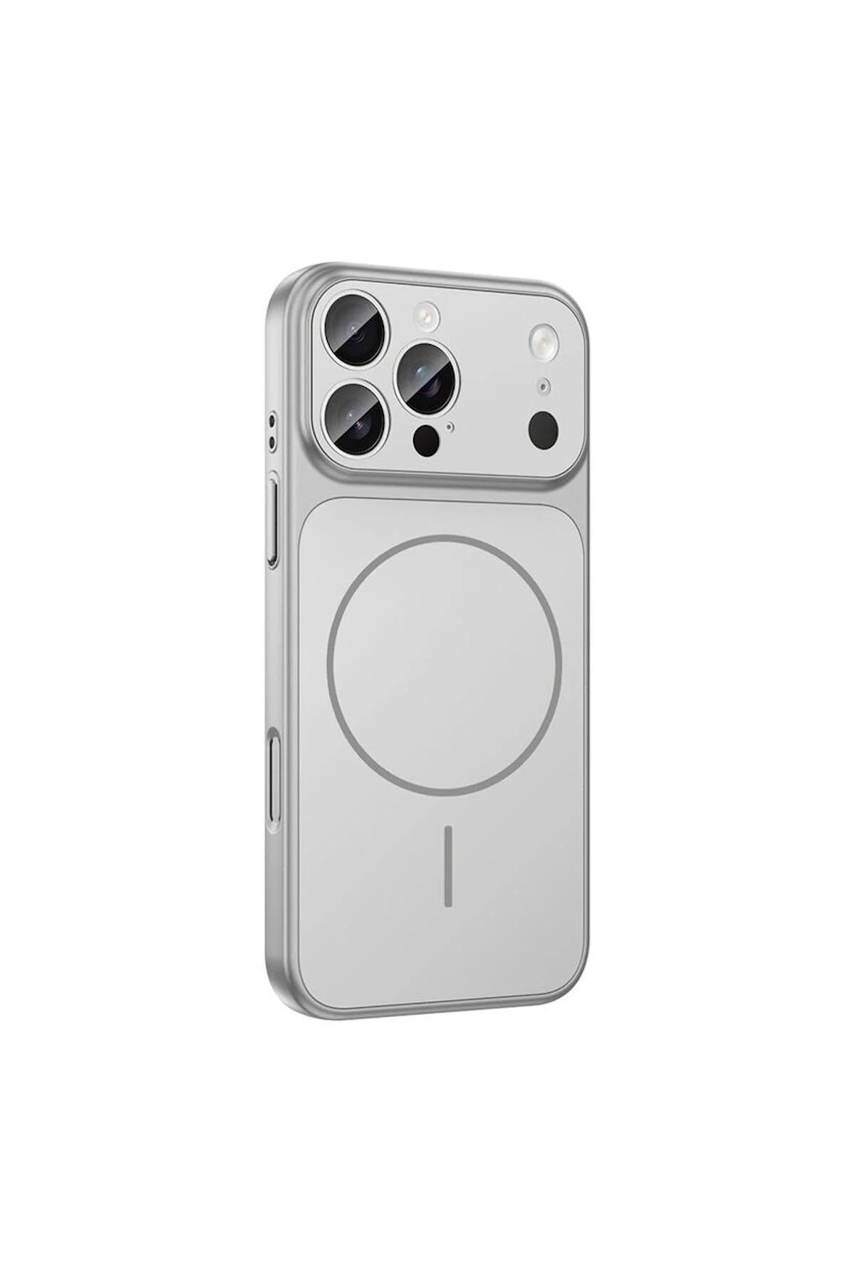 کاور و قاب سازگار APPLE IPHONE 16 PRO MAX CASE TITANMAG با 17 APPEARANCE نقره ای Zebana