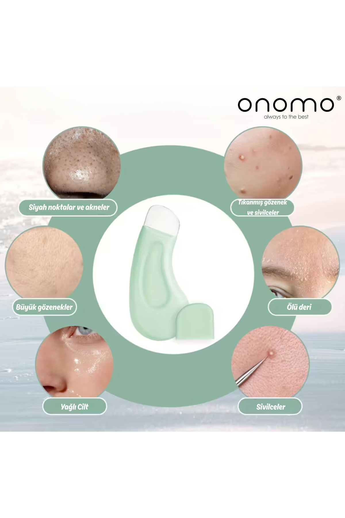 دستگاه پاکسازی جوش سرسیاه Life با رنگ سبز و بنفش Onomo