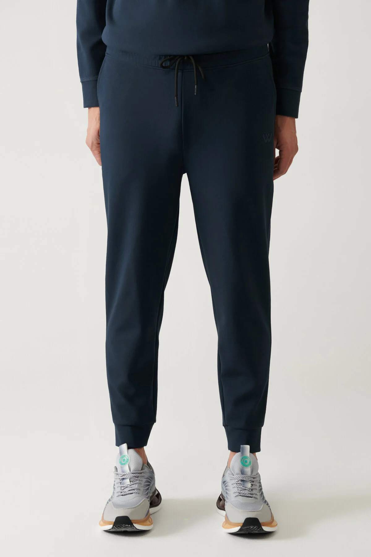 شلوار گرمکن آبی مردانه لباس های پنبه ای با کمر Navy Blue Lavy Six آوا Avva