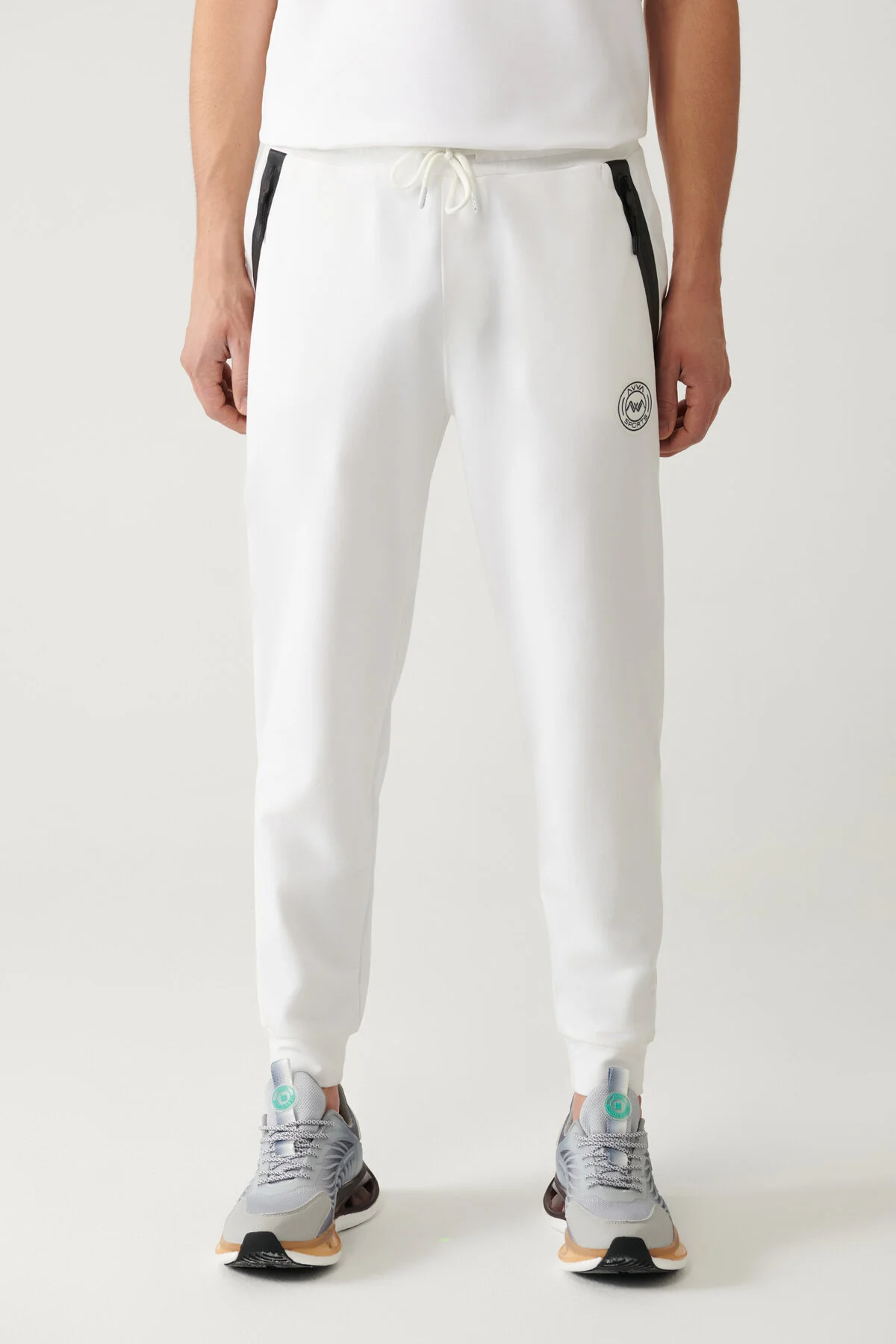 شلوار گرمکن سفید مردانه پارچه لباس 2 Ip Tracksuit شش آوا Avva