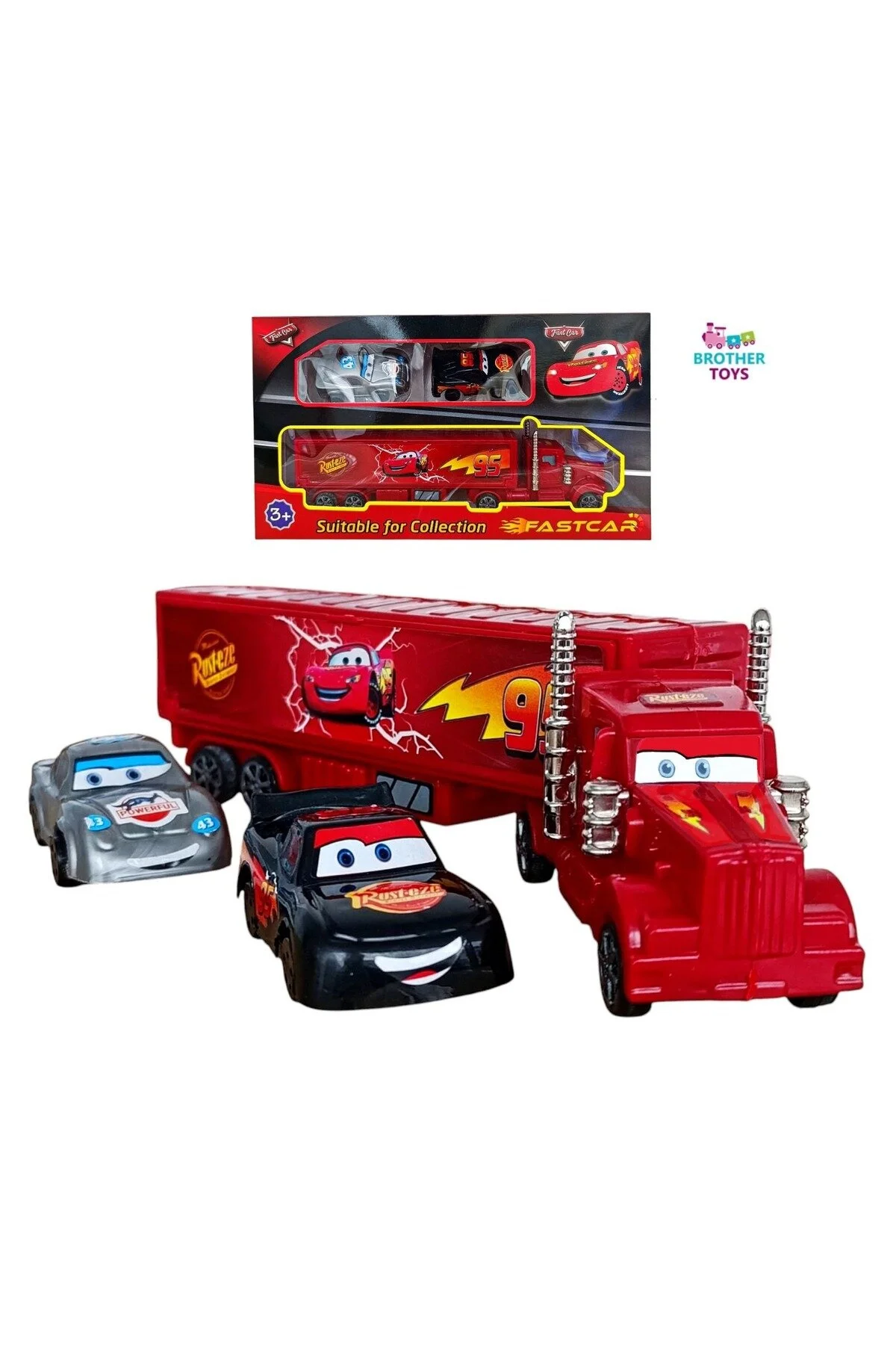 ماشین اسباب بازی MEKKUIN FRICTIONAL TOY 2 CARRIER 26 CM Brother Toys