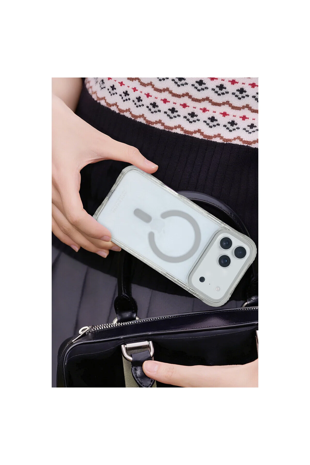 کاور و قاب محافظ IPHONE 17 PRO شارژر MAGSAFE با پوشش شفاف لبه ربکا Santa Barbara Polo Racquet Club
