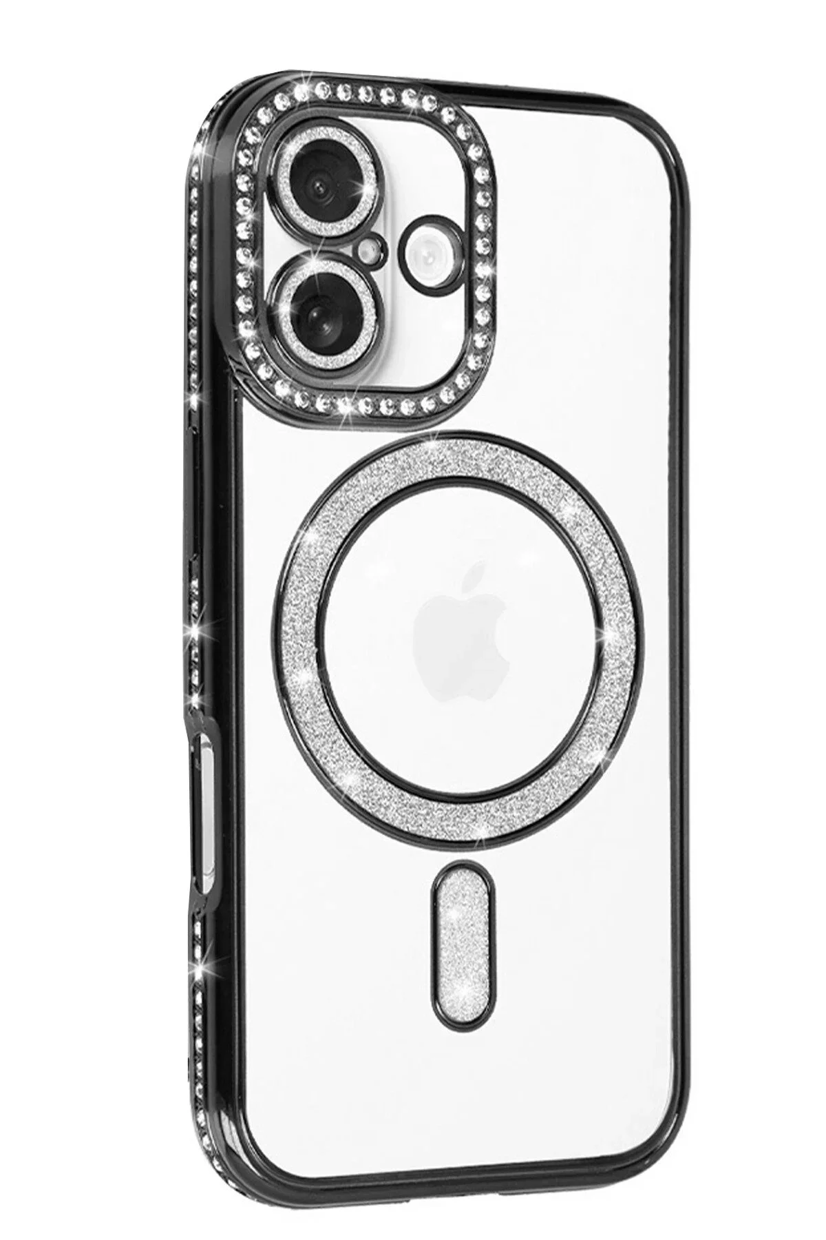 کاور و قاب APPLE IPHONE 17 JOKE GLITTER MAGNETICSAFE CASE مشکی NewFace