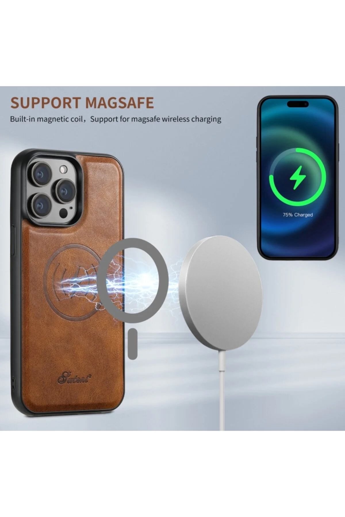 کاور و قاب مغناطیسی SAMSUNG GALAXY S23 ULTRA CASE H17 2 1 با نگهدارنده کارت آهنربایی Teleplus