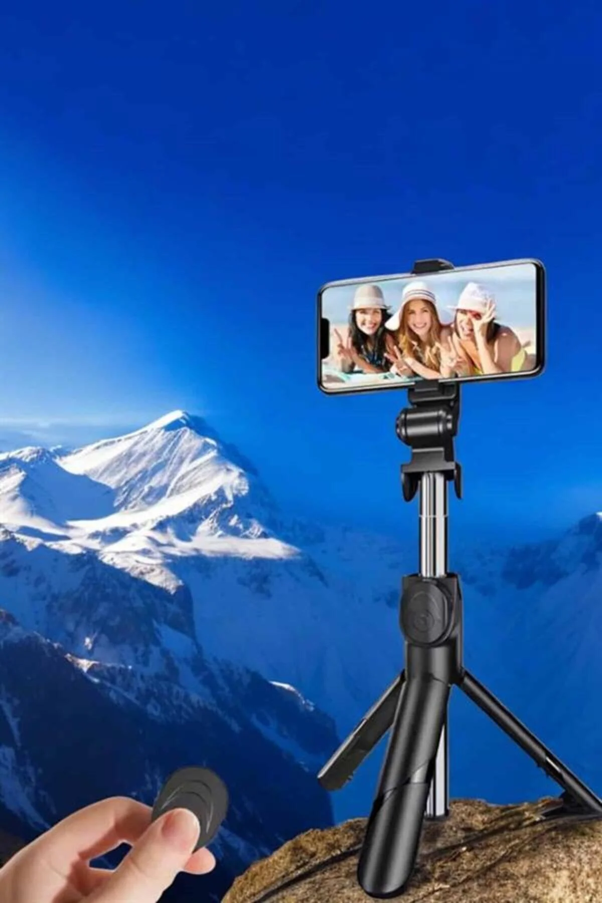 مونوپاد عکاسی نگهدارنده تلفن کنترل‌شده با سه پایه SELFIE STICK مشکی TNX7623 8881 OEM