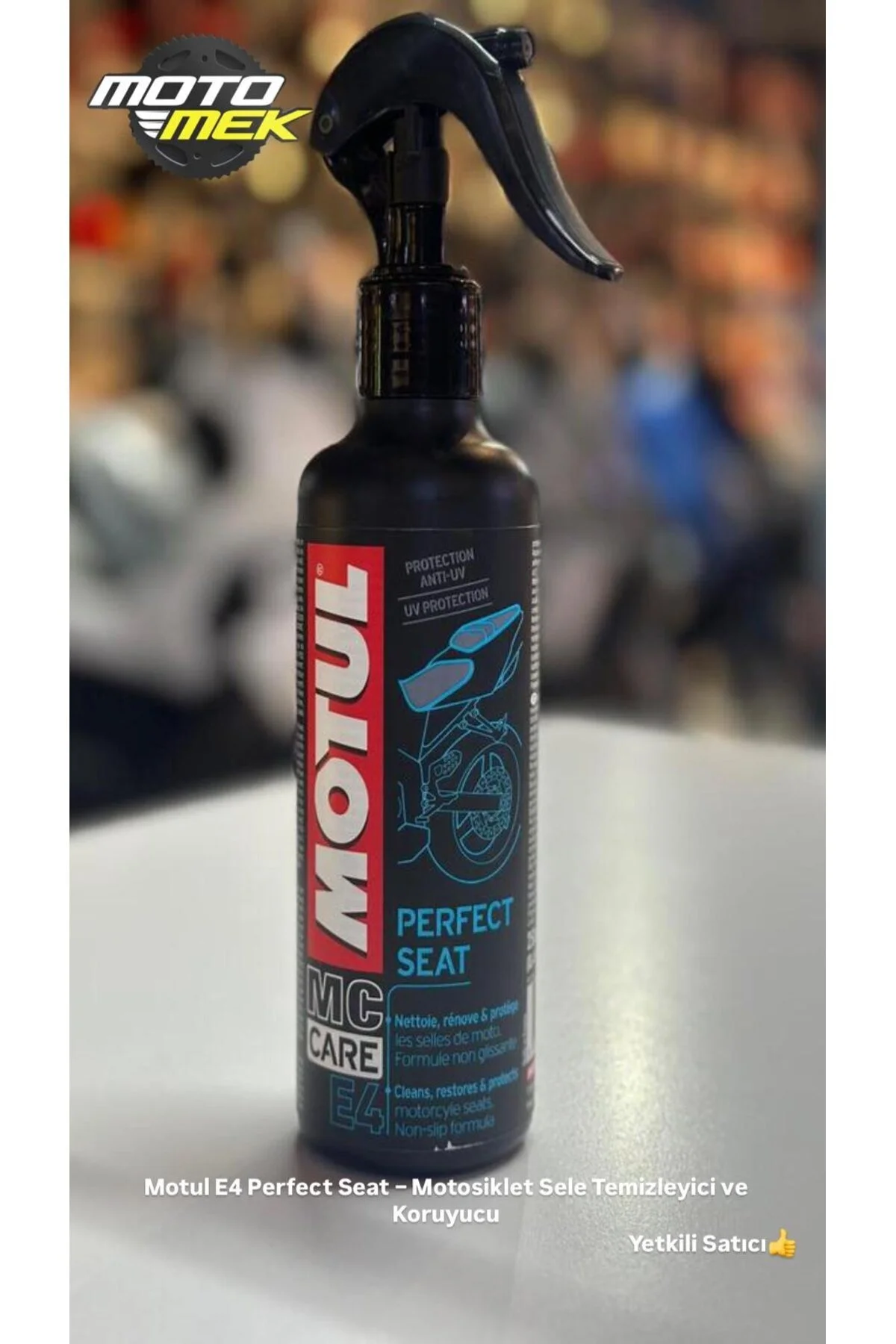 روغن و مکمل موتور MOTUL E4 – اسپری تمیزکننده محافظ صندلی سیکلت Motomek