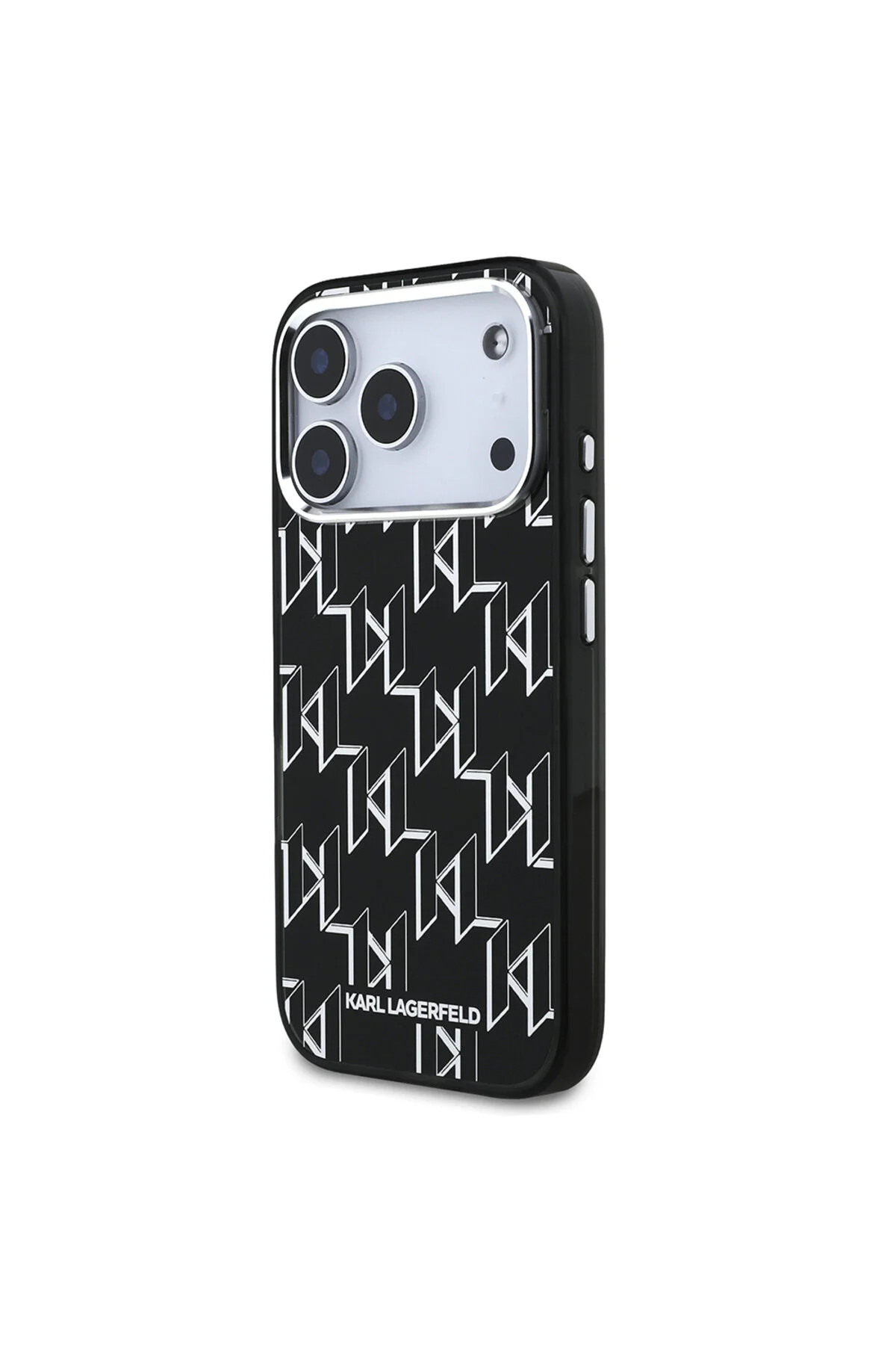 کاور و قاب محافظ IPHONE 17 PRO MAX دارای مجوز M SAFE IML طرح دار مونوگرام مشکی Karl Lagerfeld