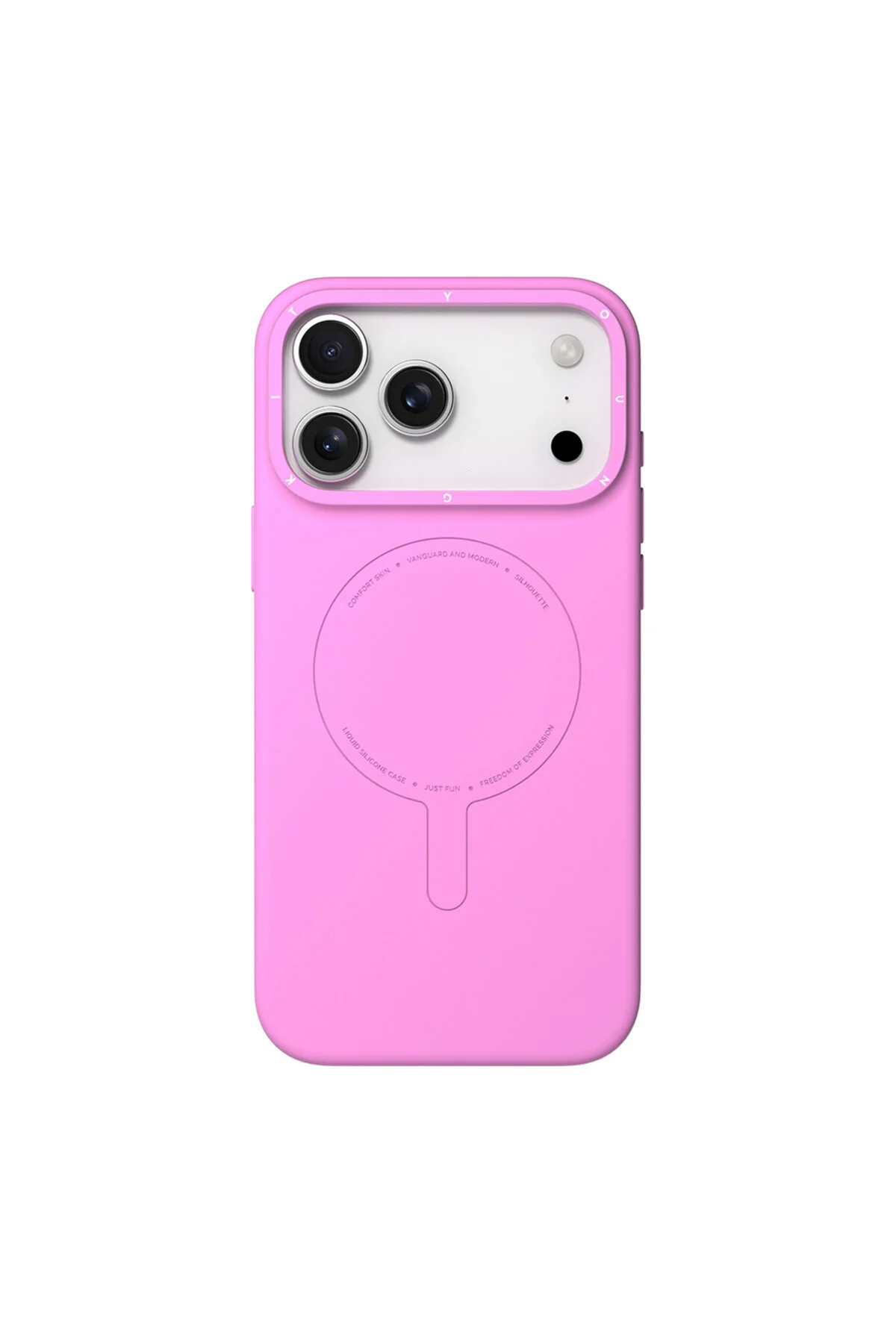 کاور و قاب سازگار با IPHONE 17 PRO MAX شارژ M SAFE ویژه سری MORANDI صورتی Youngkit