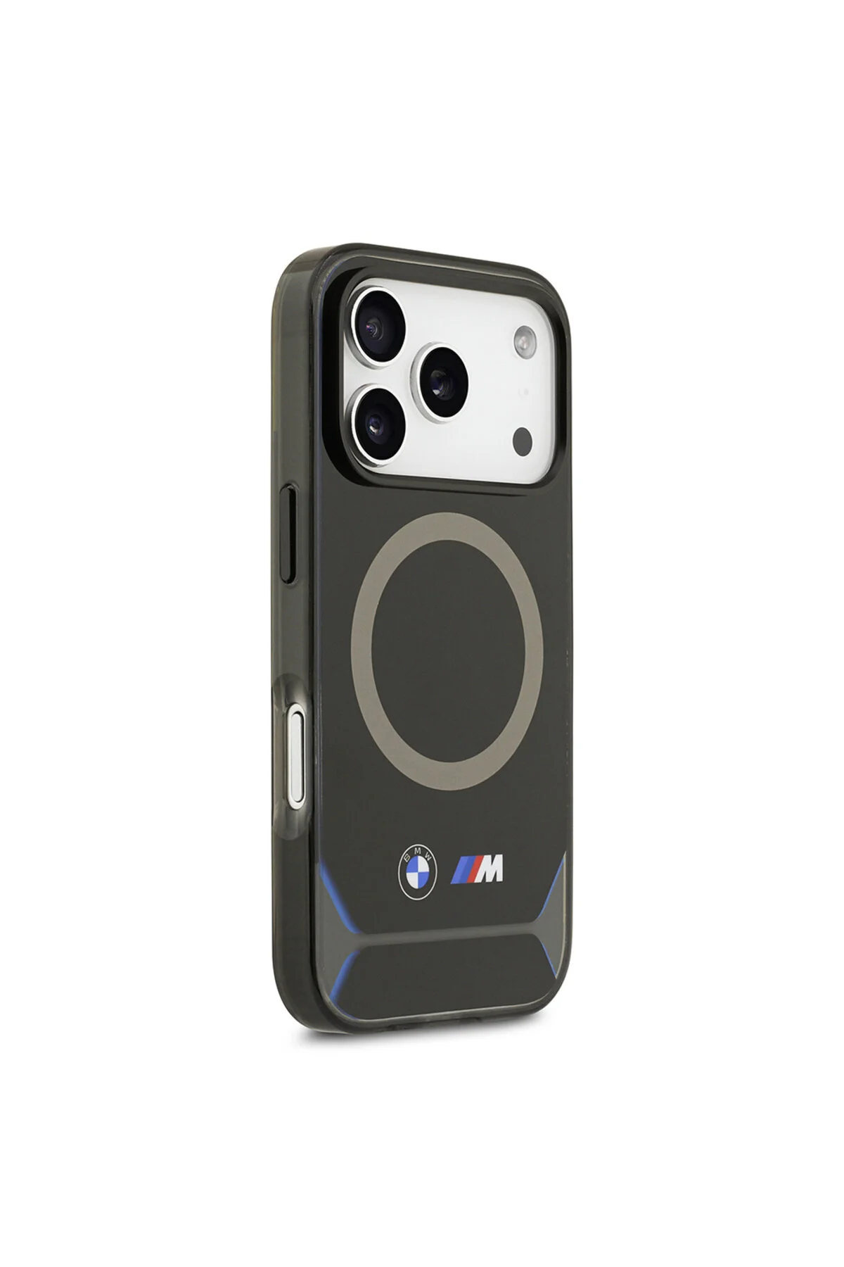 کاور و قاب سازگار با IPHONE 17 PRO دارای مجوز طراحی دکمه فلزی ایمن M SAFE IML PRINTED DESIGN COVER آبی BMW
