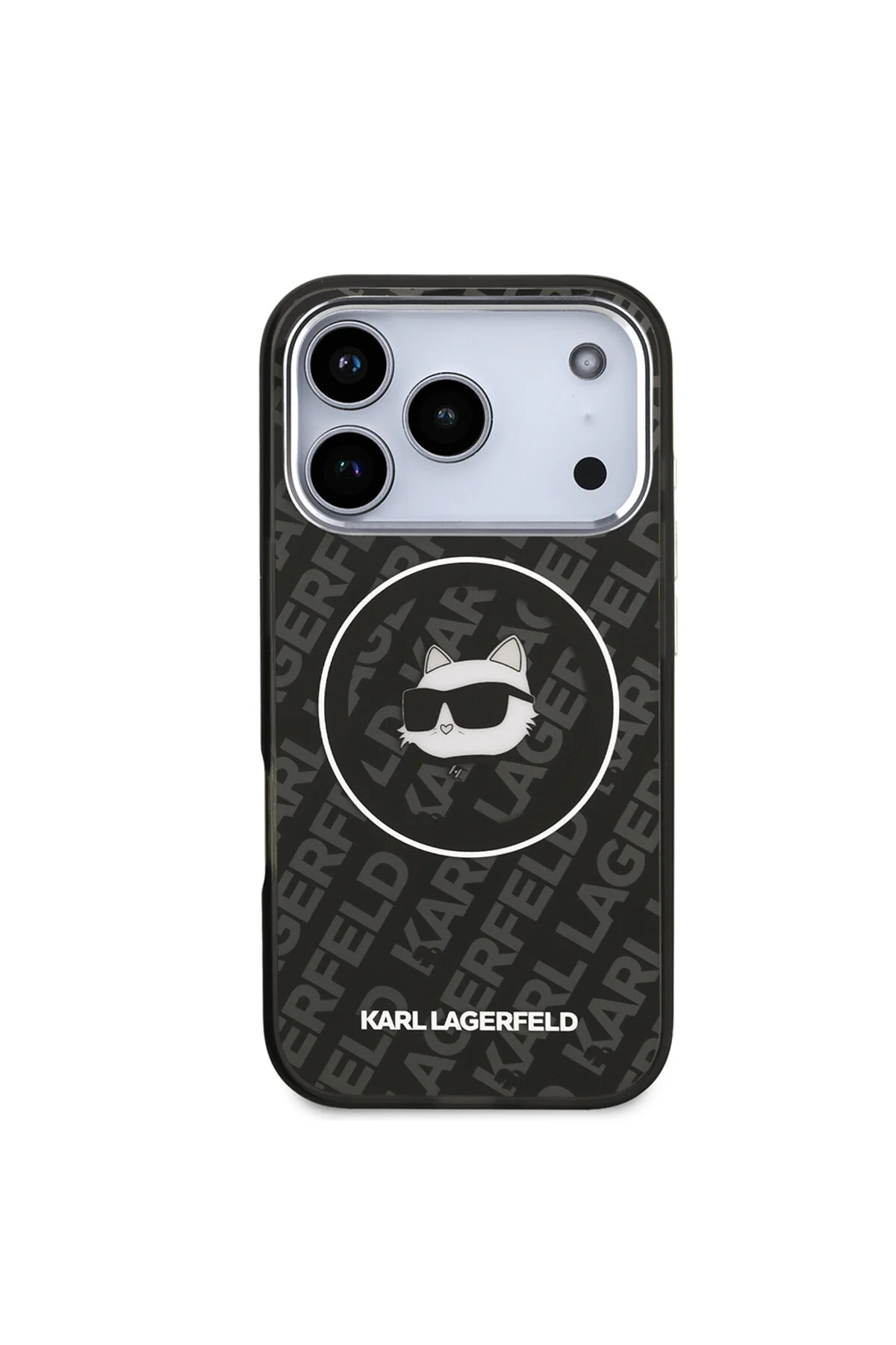 کاور و قاب محافظ IPHONE 17 PRO MAX دارای مجوز IML طرح دار با سرهای کوپت مشکی Karl Lagerfeld