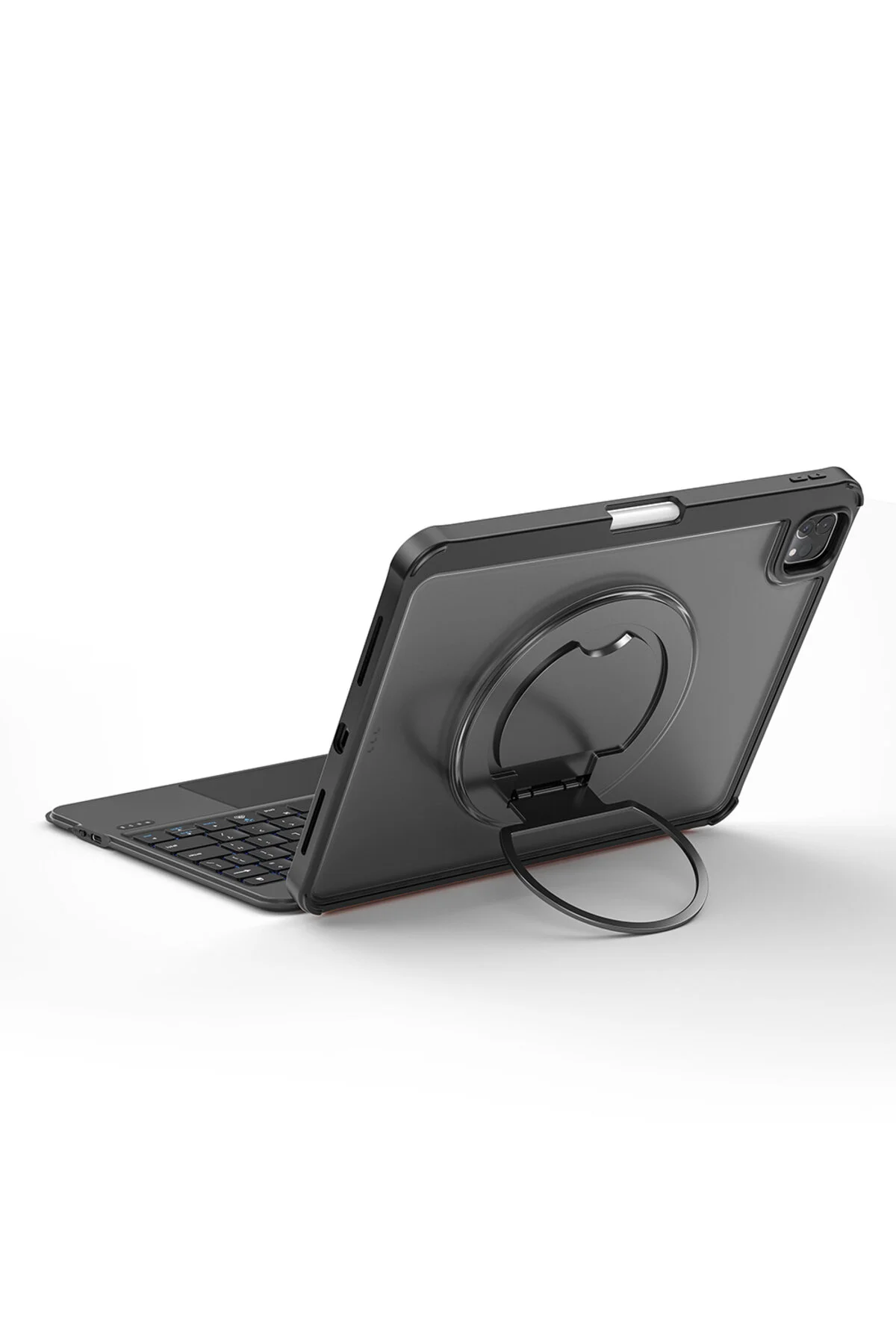 کاور تبلت IPAD PRO 13 سازگار با قاب MK 007 COMBO محفظه قلم صفحه کلید و پایه مشکی WIWU