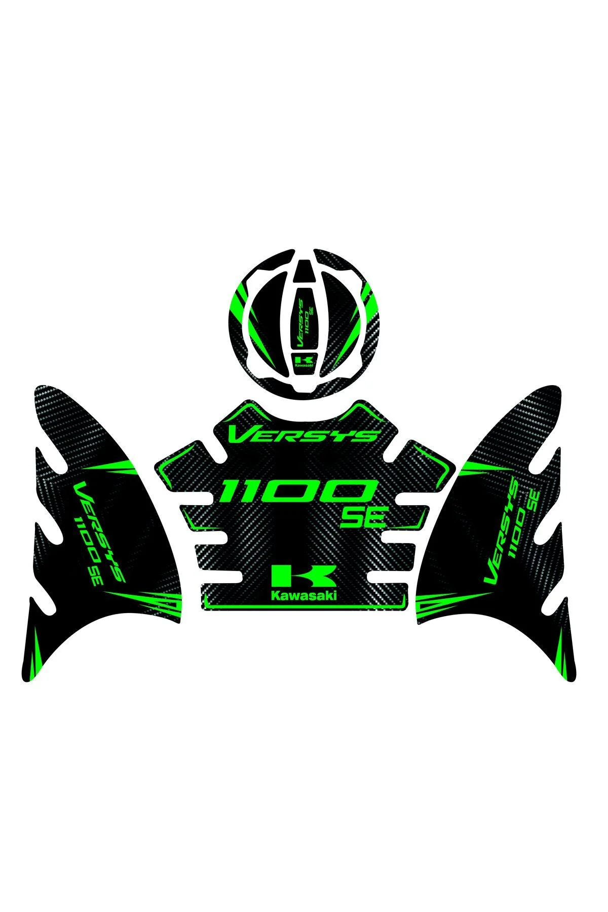ست لوازم جانبی موتورسیکلت پد مخزن VERSYS 1100 SE Kawasaki