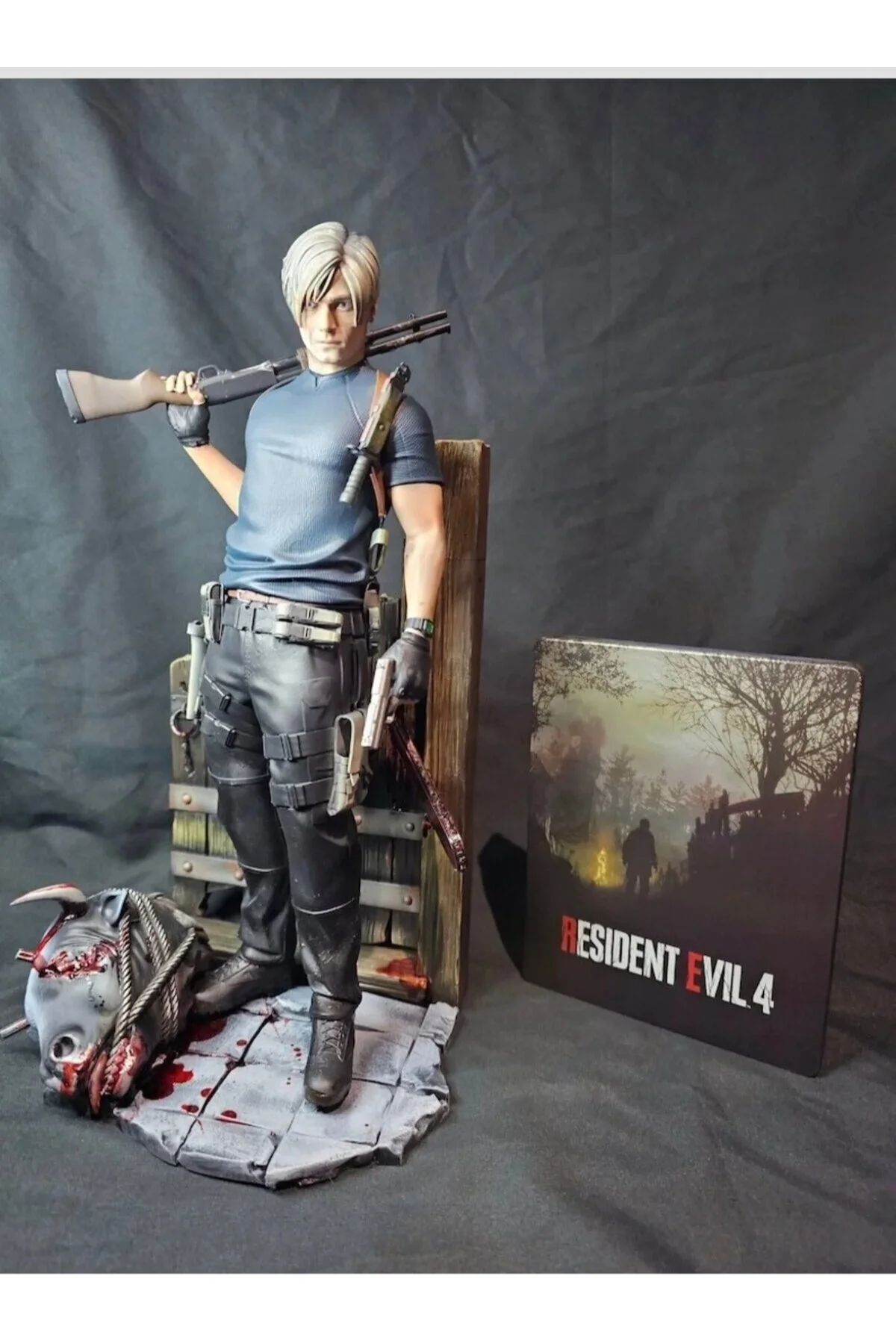 فیگور RESIDENT EVIL 4 LEON KENNEDY FIGURE OBJECT 25CM LARGE SIZE FOLİNZA