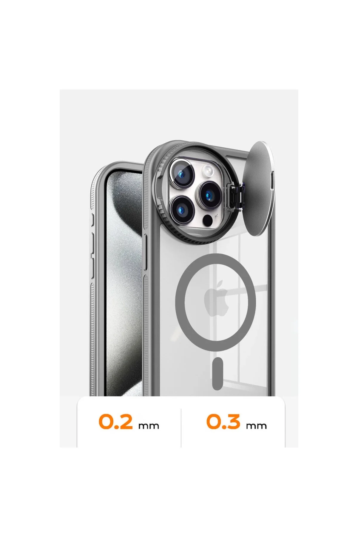 کاور و قاب سیلیکونی لنز MAGSAFE تلسکوپ IPHONE 14 PRO MAX CASE صورتی NARUE