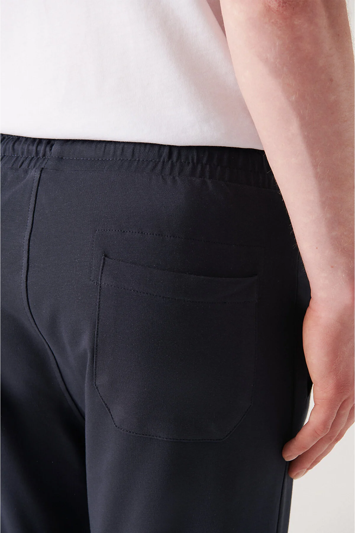 شلوار گرمکن آبی مردانه نوار جیب جانبی کمر 2 Ip Cotton Tracksuit شش آوا Avva