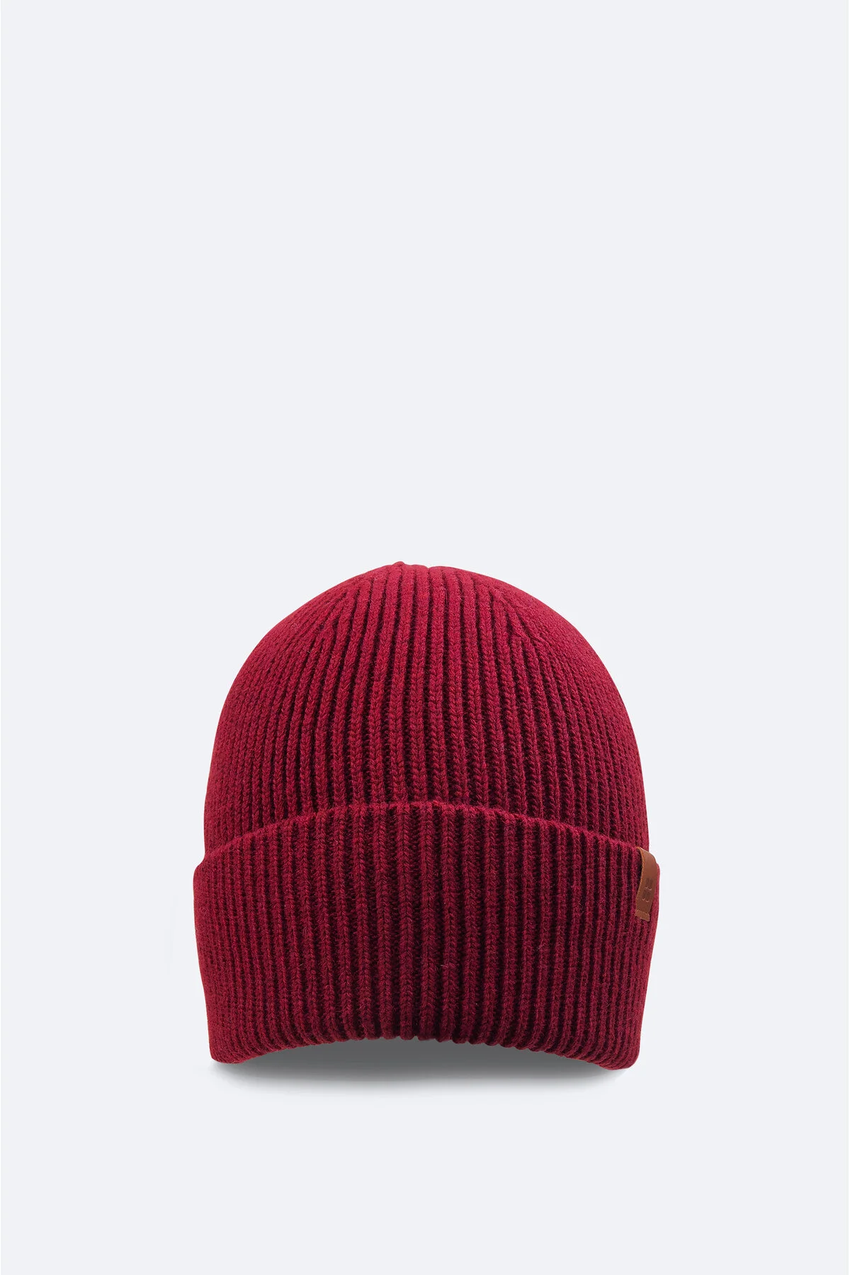 کلاه بافتنی قرمز مردانه آرم پشمی Bordeaux Wick Beret آوا Avva