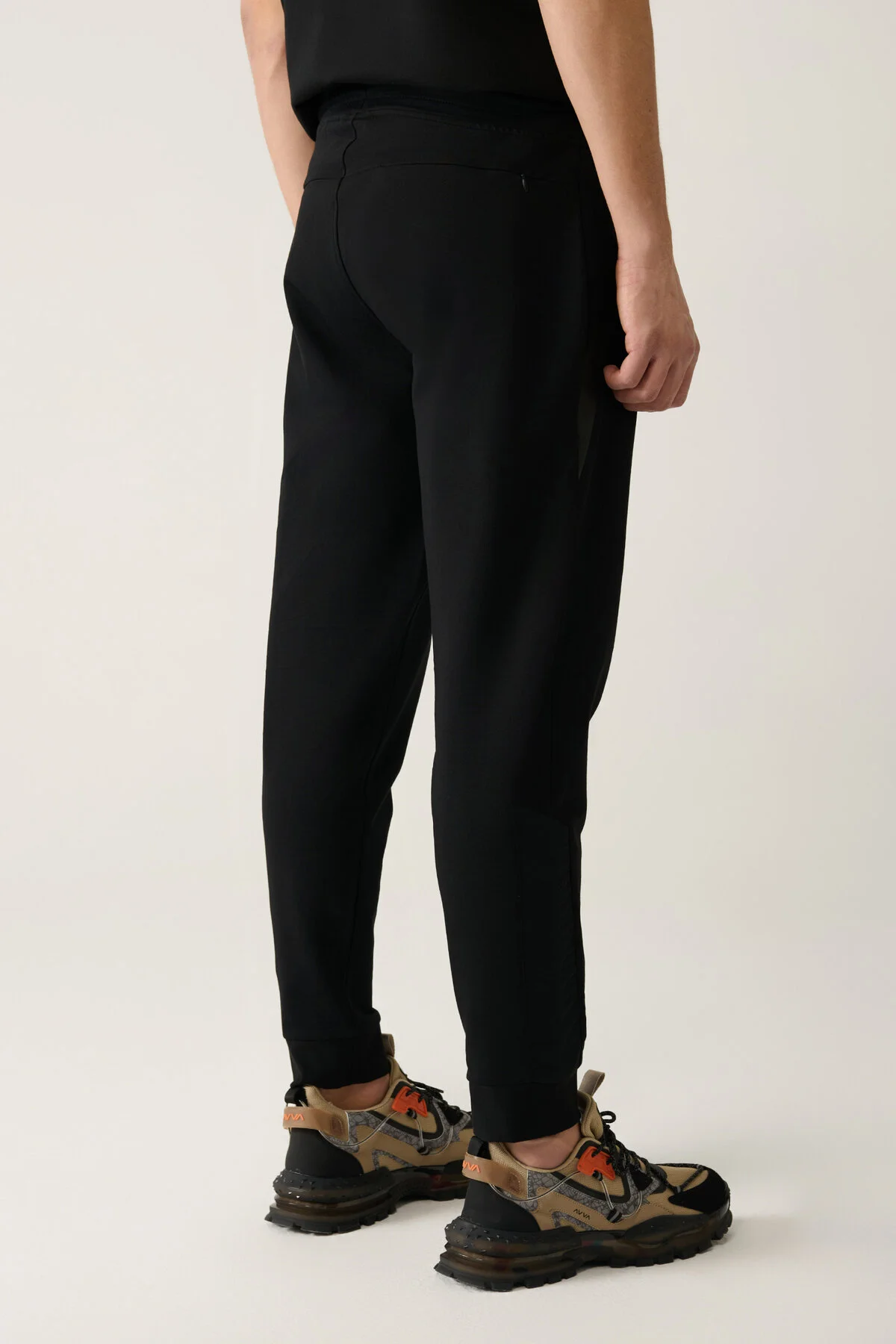 شلوار گرمکن مشکی مردانه پارچه جرسی 2 Ip Tracksuit شش آوا Avva