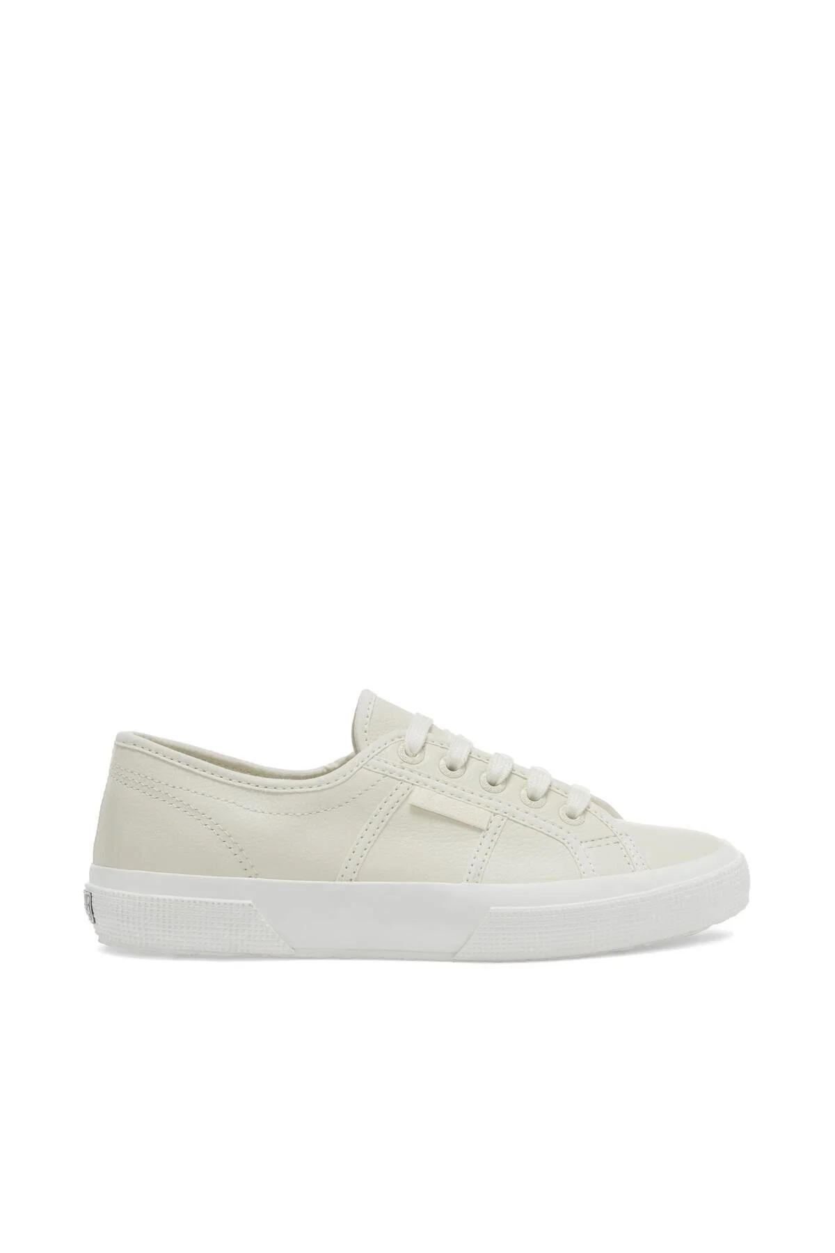 کفش مردانه زنانه یونیسکس 2750 ورزشی بدون دستبند بژ چرمی UNISEX سوپرگا Superga