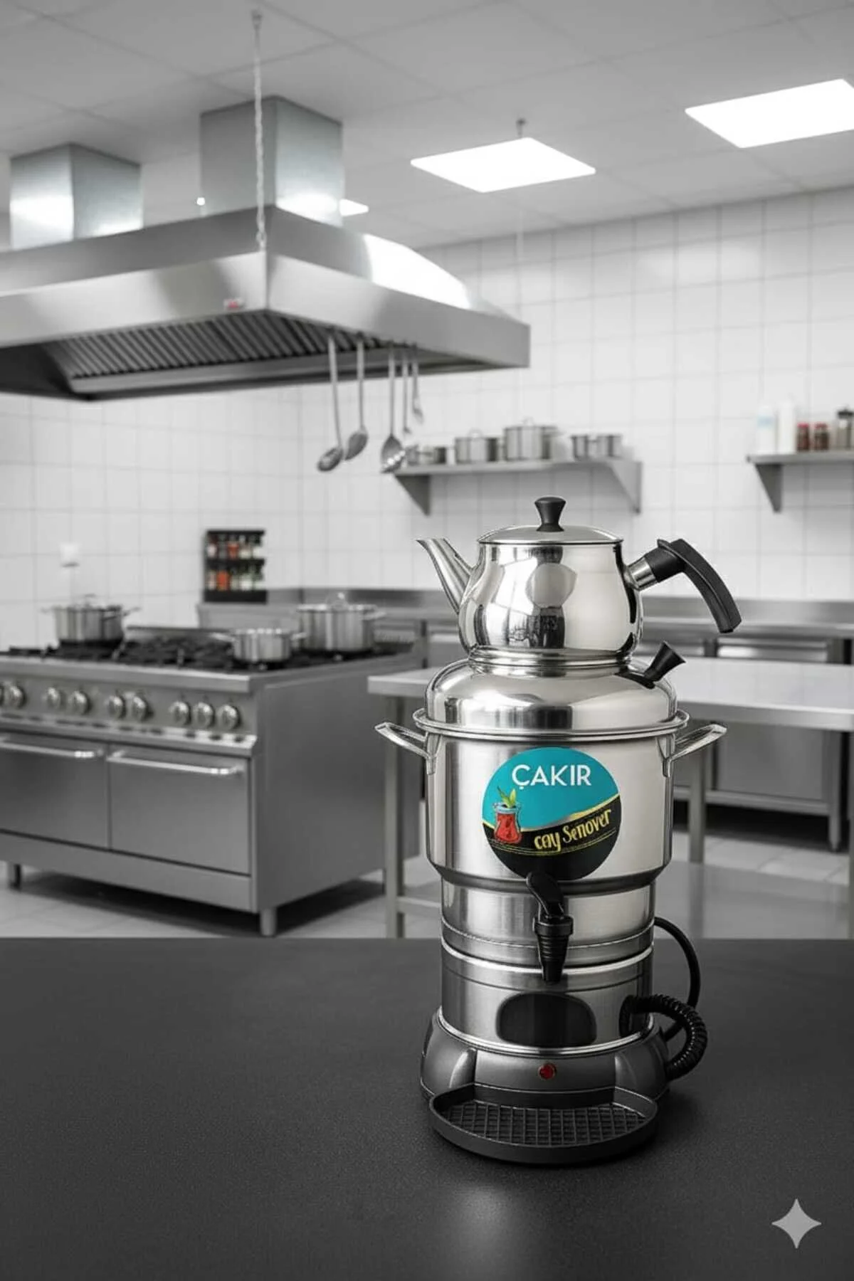 چای ساز سماور آشپزخانه 4.5 لیتری چاکیر اقتصادی استیل اورجینال çakır çelik