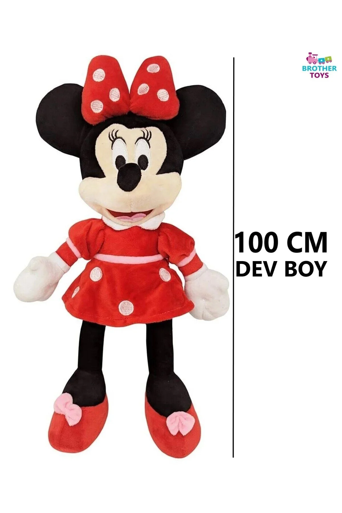 اسباب بازی های پشمی 100 سانتی متر. میکی مینی موس مخمل دار سایز غول پیکر وارداتی با کیفیت Brother Toys