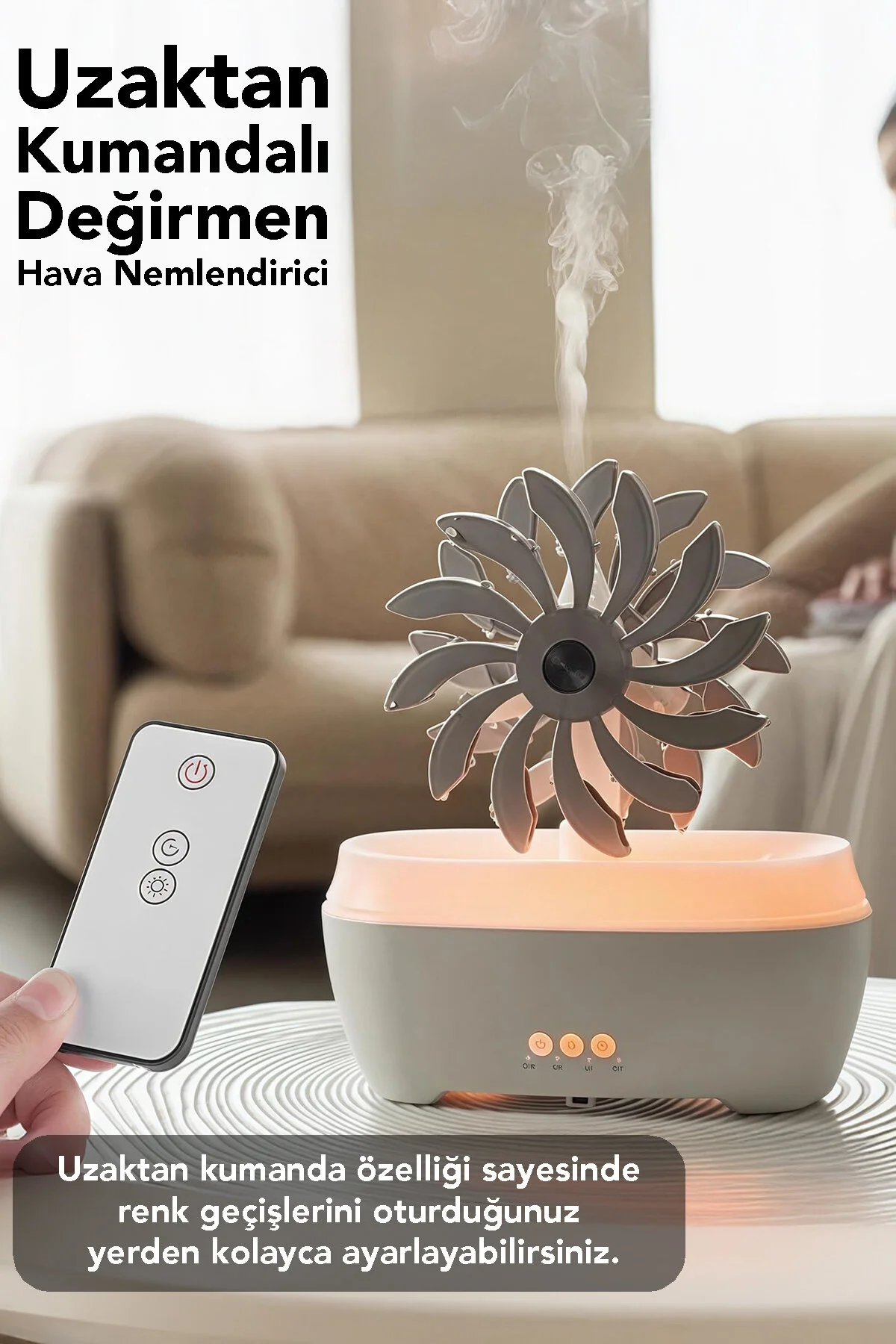 دستگاه بخور AIR HUMIDIFIER بخار روشن 300 میلی لیتری با رایحه درمانی پخش کننده عطر از راه دور mimtec