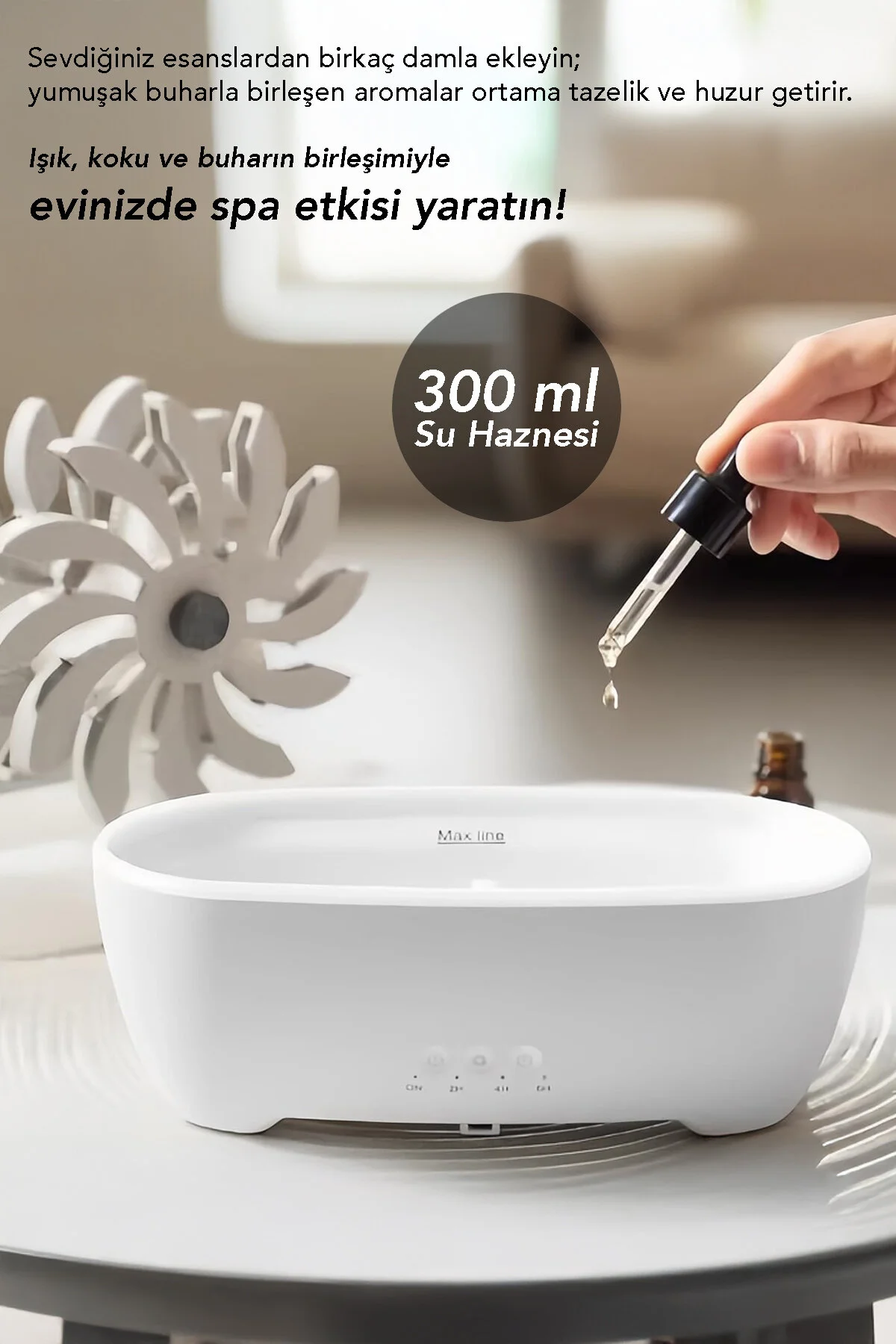 دستگاه بخور AIR HUMIDIFIER بخار روشن 300 میلی لیتری با رایحه درمانی پخش کننده عطر از راه دور mimtec