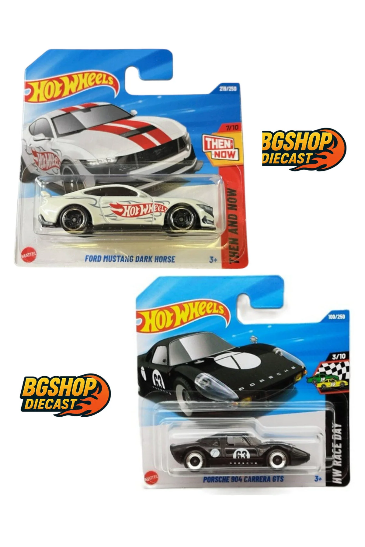 ماشین اسباب بازی FORD MUSTANG DARK HORSE PORSCHE 904 CARRERA GTS HOT WHEELS
