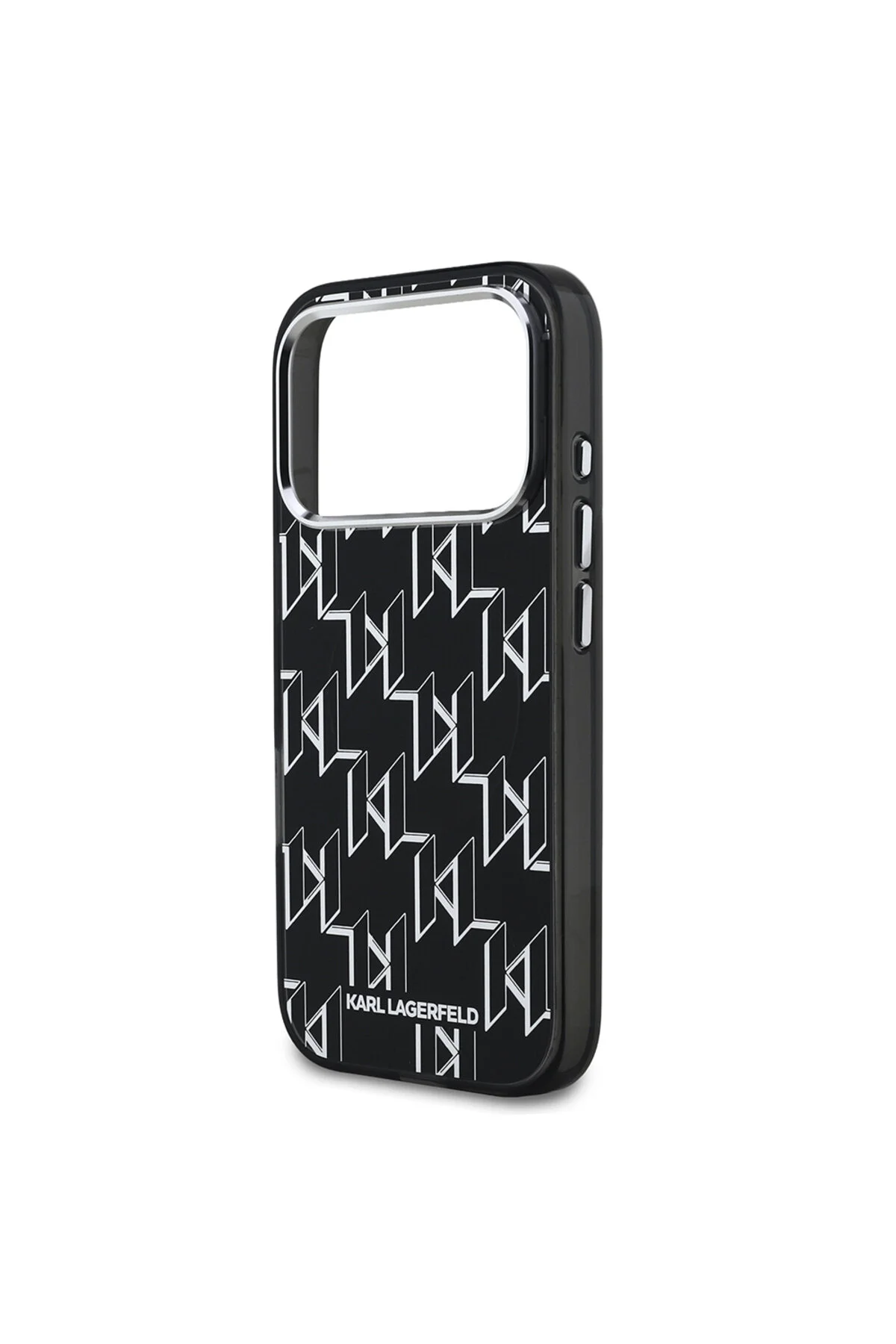 کاور و قاب محافظ IPHONE 17 PRO MAX دارای مجوز M SAFE IML طرح دار مونوگرام مشکی Karl Lagerfeld
