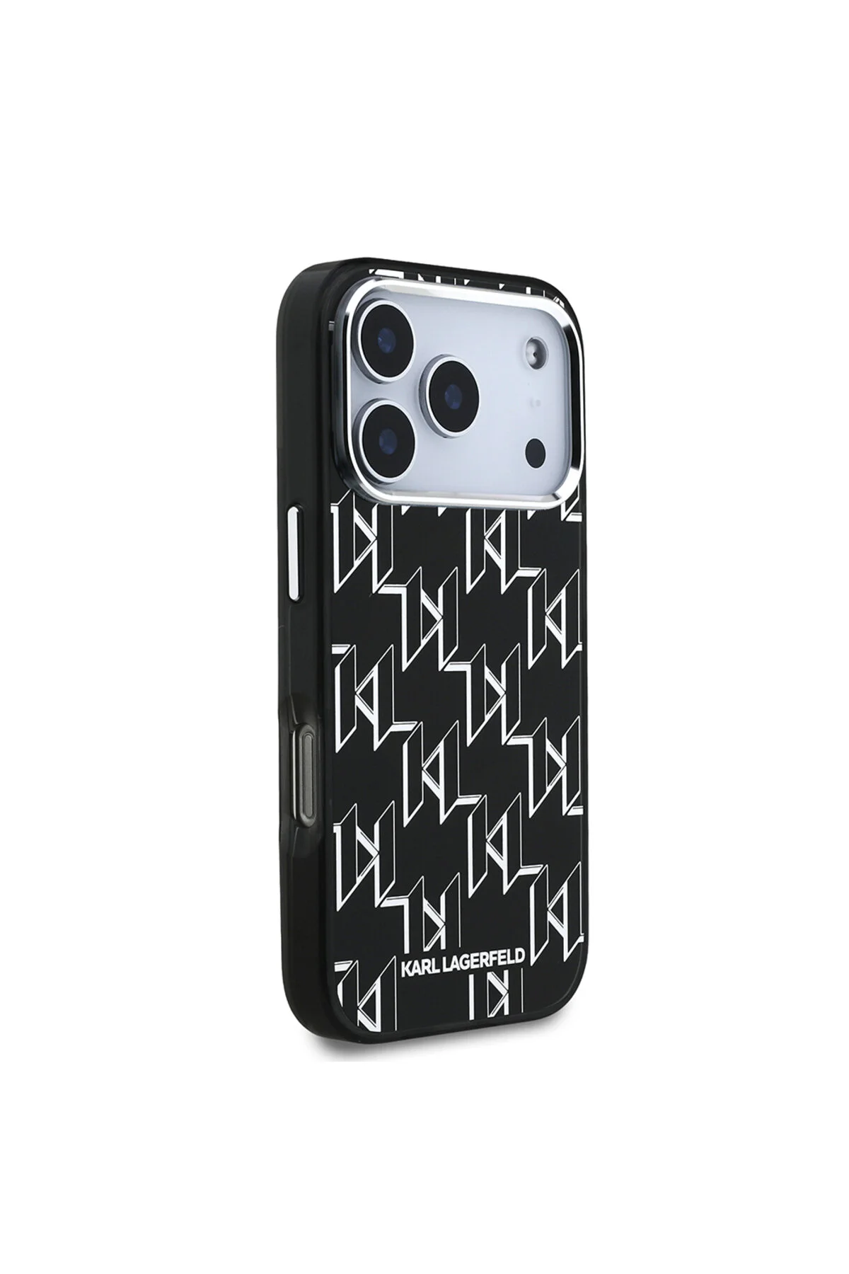 کاور و قاب محافظ IPHONE 17 PRO MAX دارای مجوز M SAFE IML طرح دار مونوگرام مشکی Karl Lagerfeld