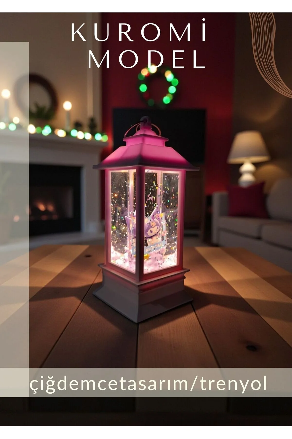 گوی برفی مدل SNOW GLOBE لامپ تزئینی روشن و باطری از ترکیه çiğdemcetasarım