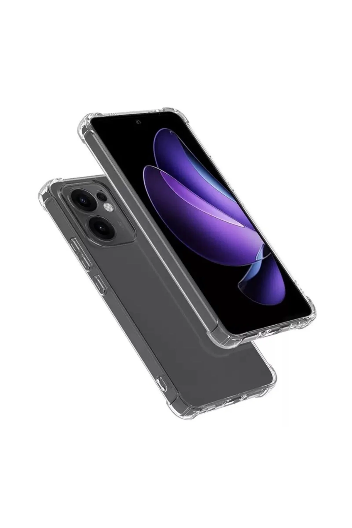 کاور و قاب محافظ سیلیکونی گوشه ای با طراحی شفاف سازگار OPPO RENO 14F 5G TechTrove