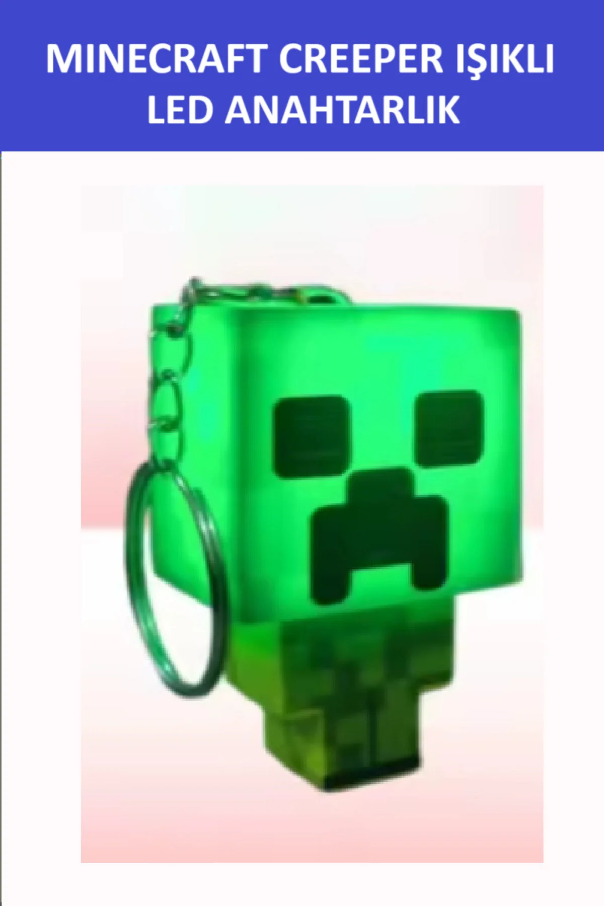 جاکلیدی کاراکتر MINECRAFT با نور LED خزنده یا خشک یک هدیه باشکوه ZETCONCEPT