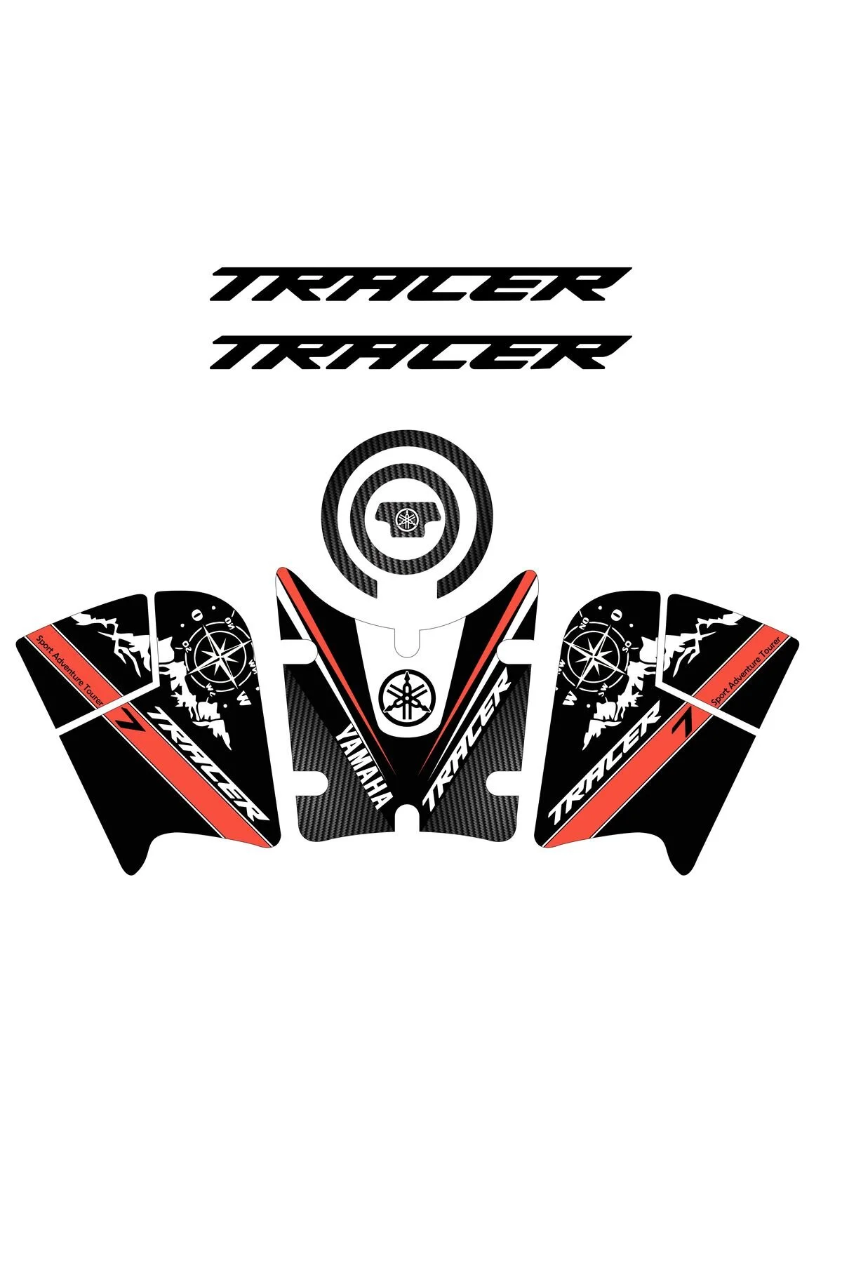 ست لوازم جانبی موتورسیکلت TRACER 700 TANK PAD اورجینال Yamaha