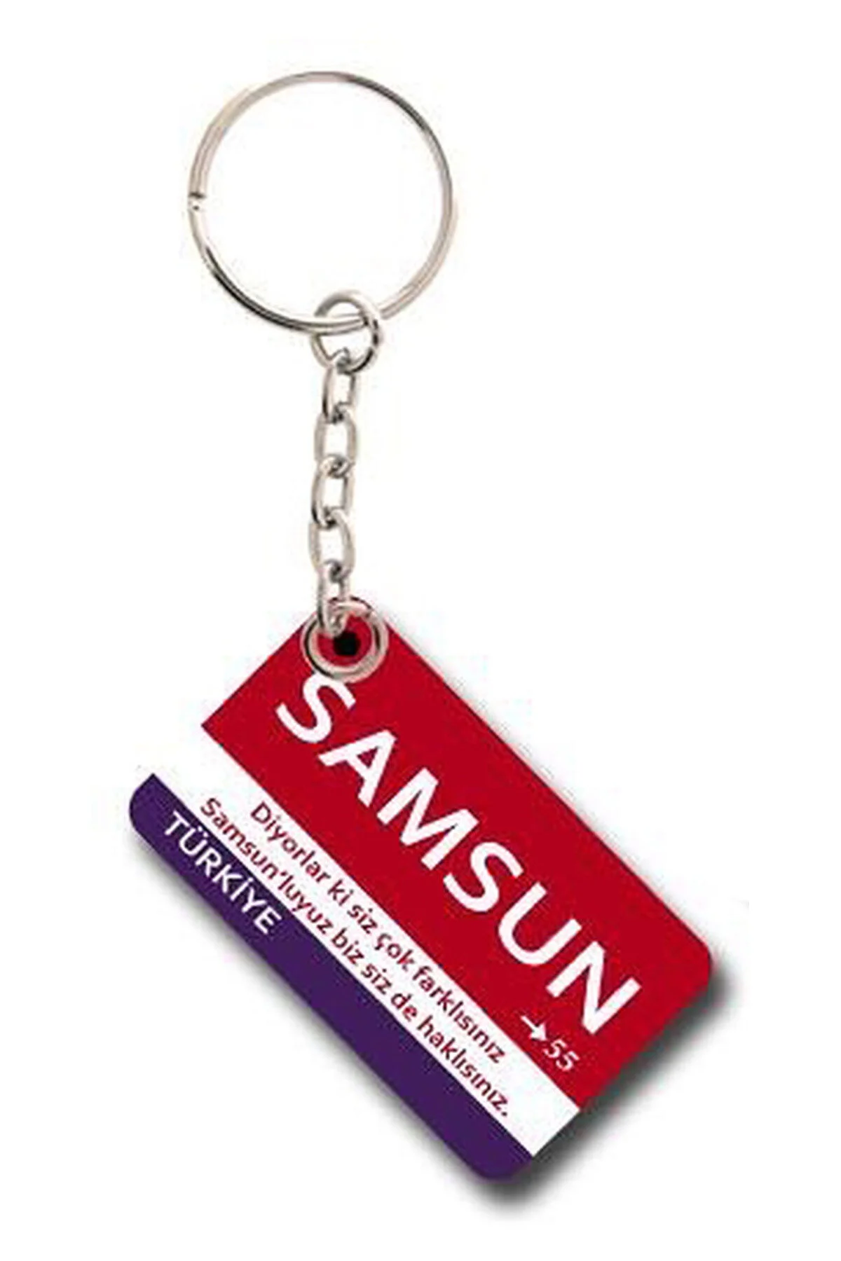 جلیقه کلید جاکلیدی چوبی نام پلاک شهر استانی 3X5CM SAMSUN 55 kirpi poster