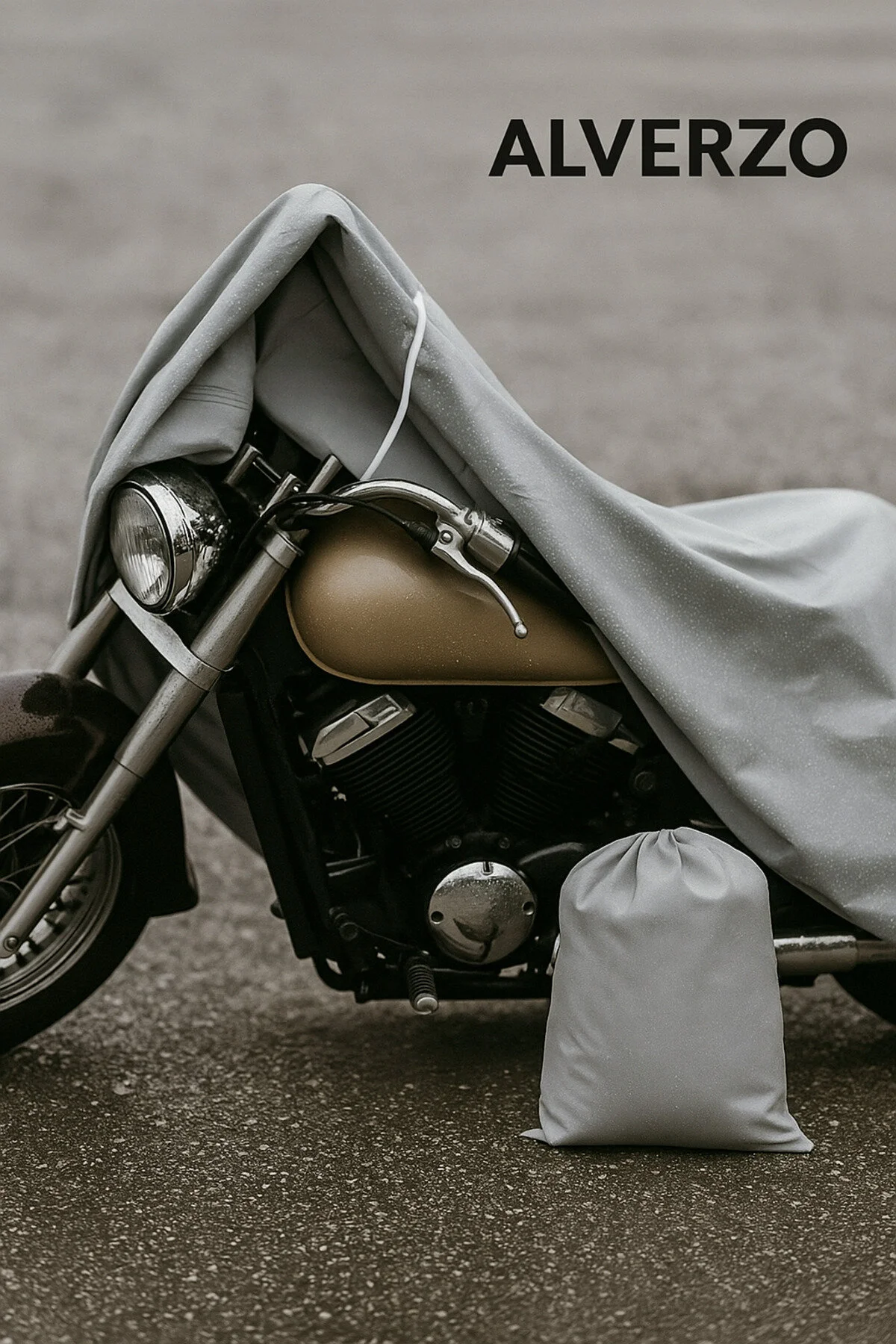 چادر موتورسیکلت کوله پشتی BAJAJ PULSAR 200RS با موتور سازگار روکش بوم MIFLON PREMIUM 4 SEASON PROTECTION GREY Alverzo