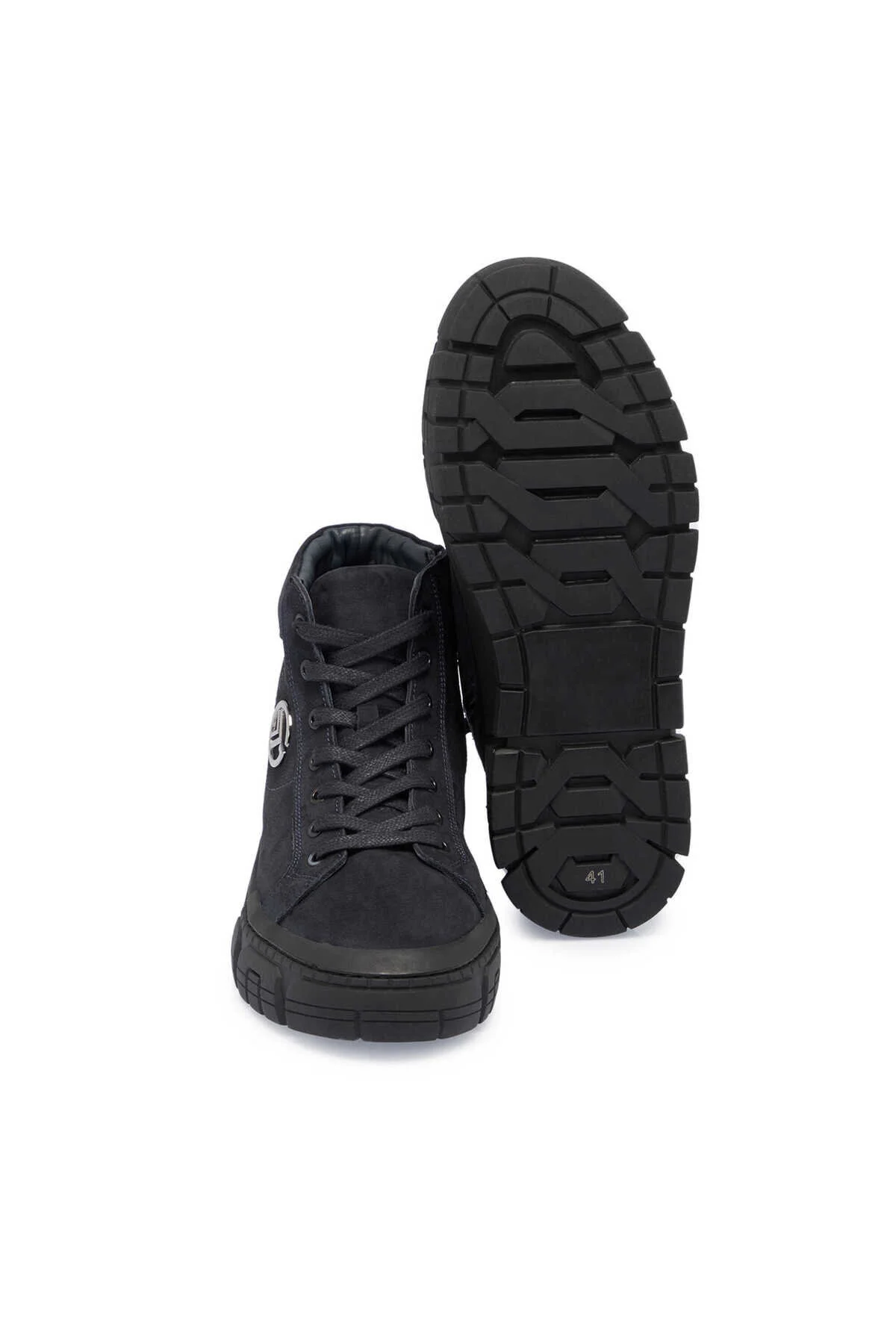 چکمه و بوت چکمه‌های روزمره مردانه چرم طبیعی NUBUCK آبی ناوی C39 Tergan