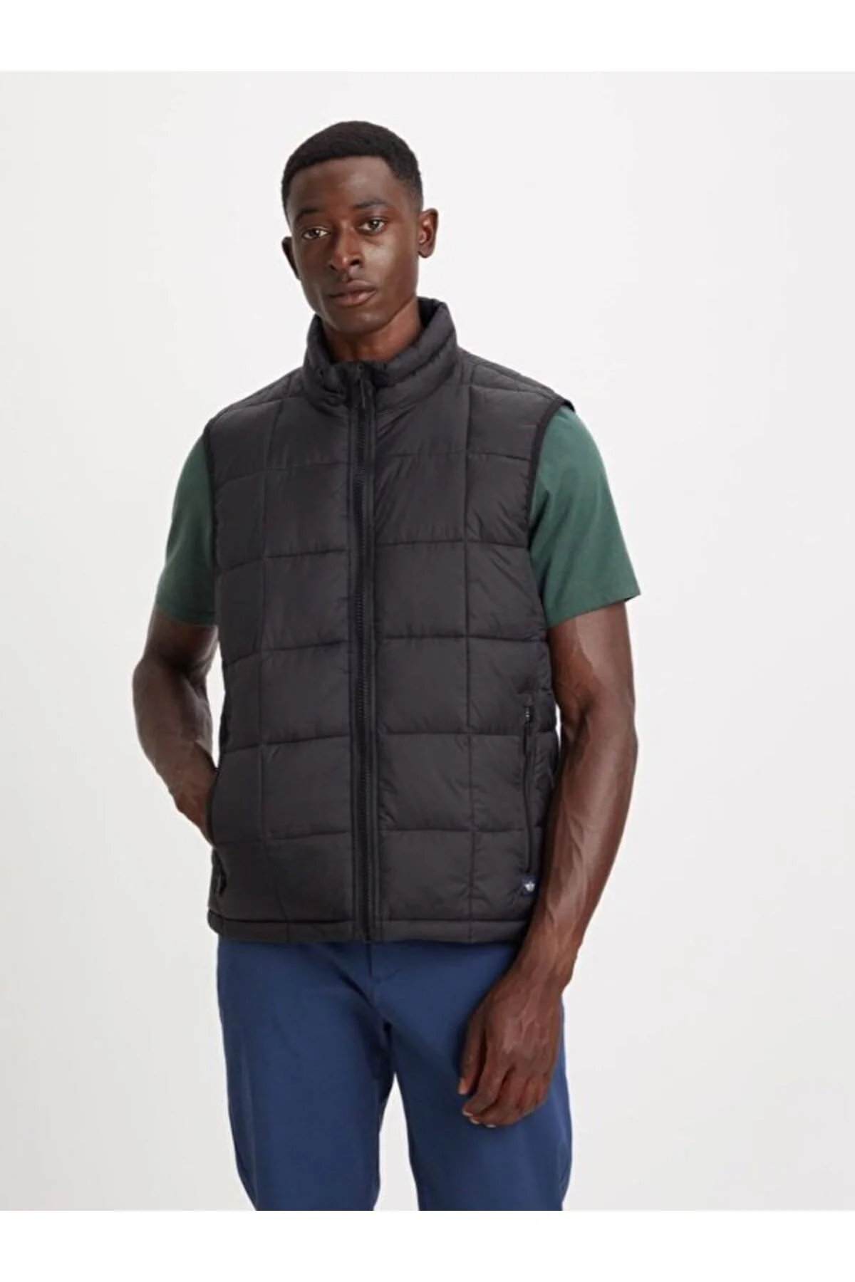جلیقه مشکی مردانه لحاف سبک وزن نایلون داکرز Dockers