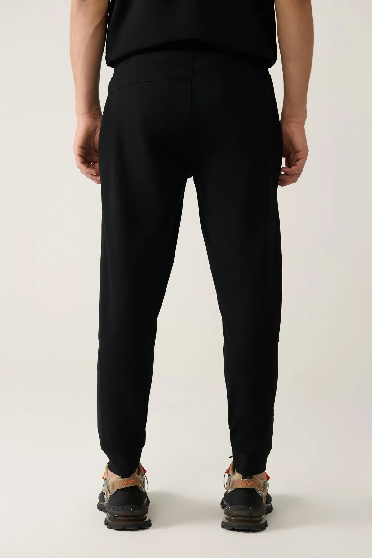 شلوار گرمکن مشکی مردانه پارچه جرسی 2 Ip Tracksuit شش آوا Avva