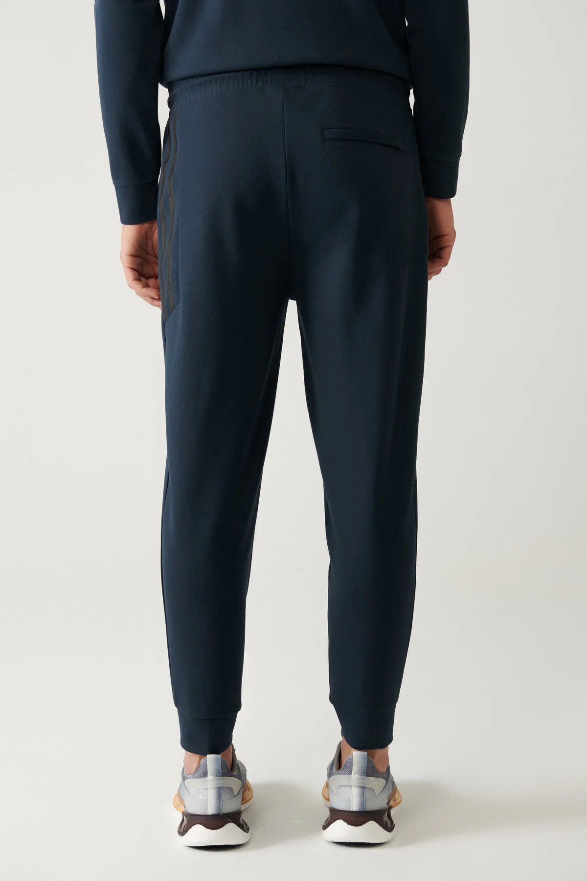 شلوار گرمکن آبی مردانه لباس های پنبه ای با کمر Navy Blue Lavy Six آوا Avva