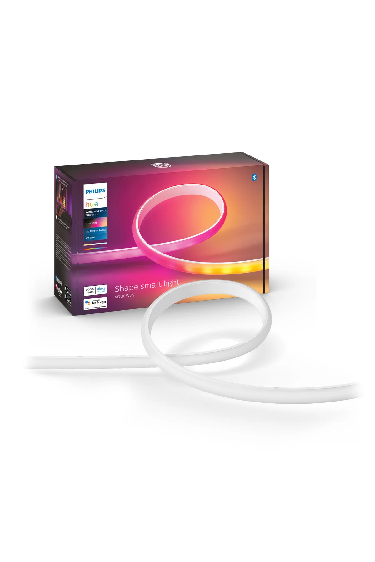 روشنایی هوشمند HUE GRADIENT LED نوار 2MT. آداپتور برق شامل فیلیپس Philips