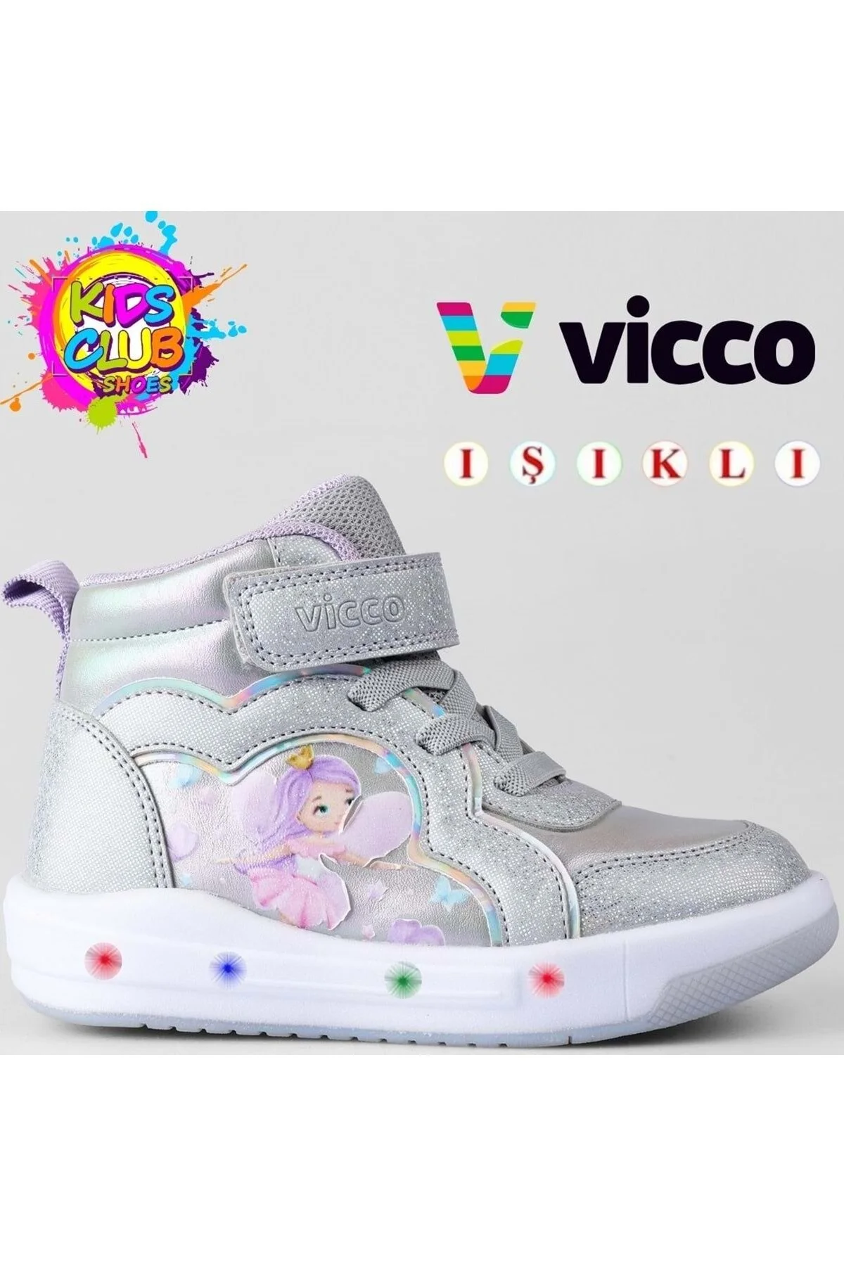 چکمه و بوت 946. . چکمه‌های دخترانه نقره‌ای ۴۱۹ کلینت Vicco