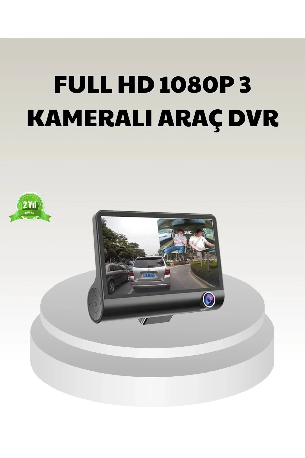 دوربین داشبورد سه گانه DVR خودرو با زاویه باز 170 درجه FULL HD و پشتیبانی از پارکینگ TeknomAVM