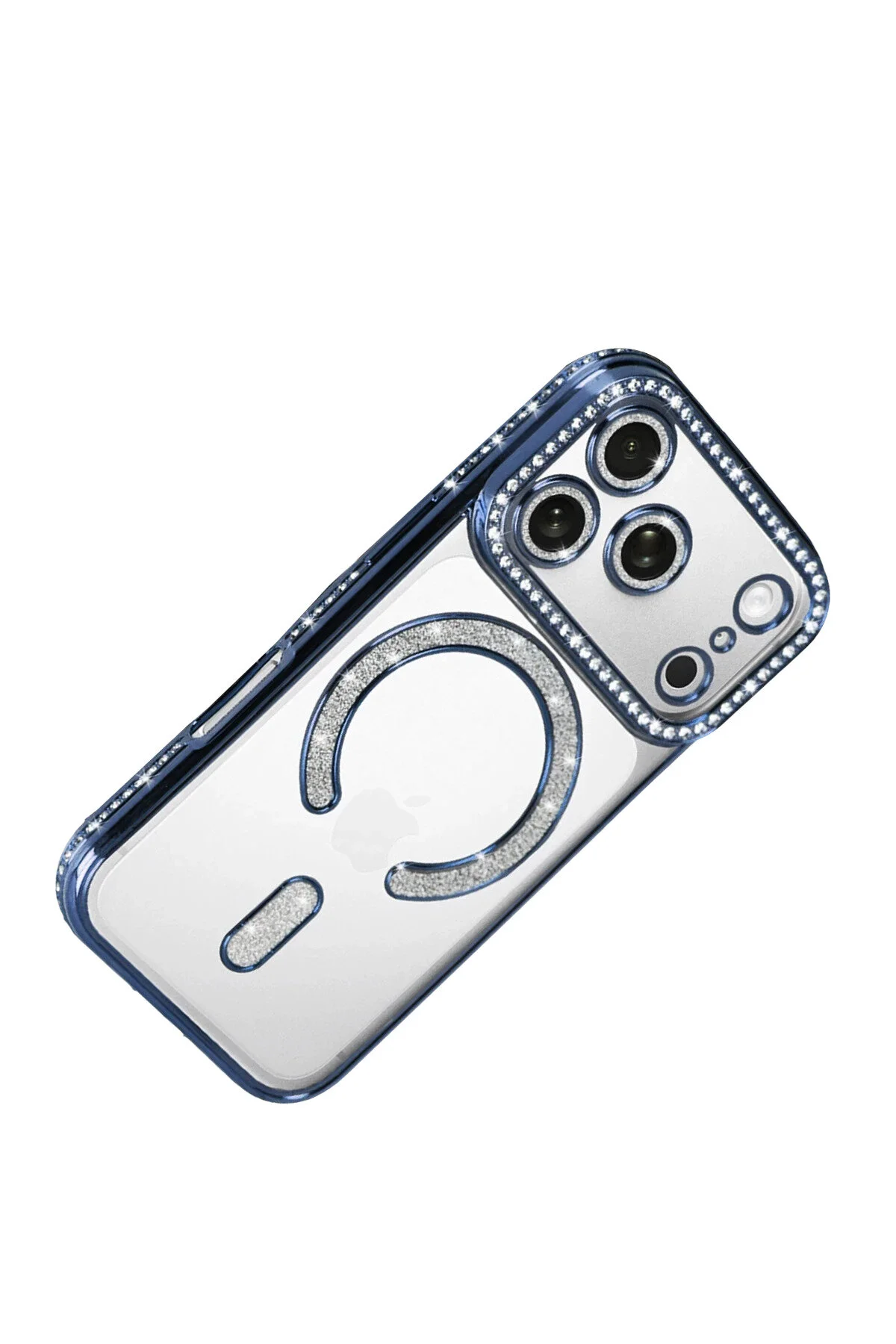 کاور و قاب APPLE IPHONE 17 PRO MAX JOKE GLITTER MAGNETICSAFE CASE آبی NewFace